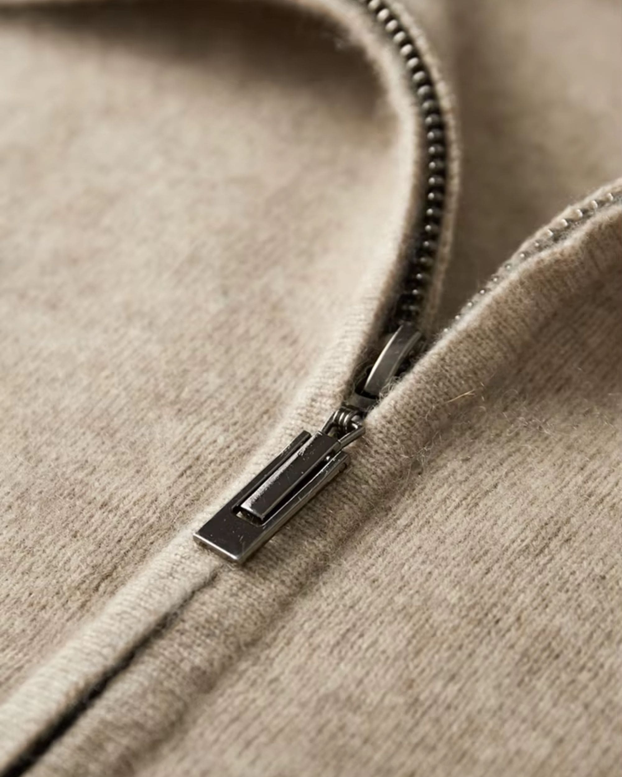 Pure Cashmere Polo Neck Zip Sweater