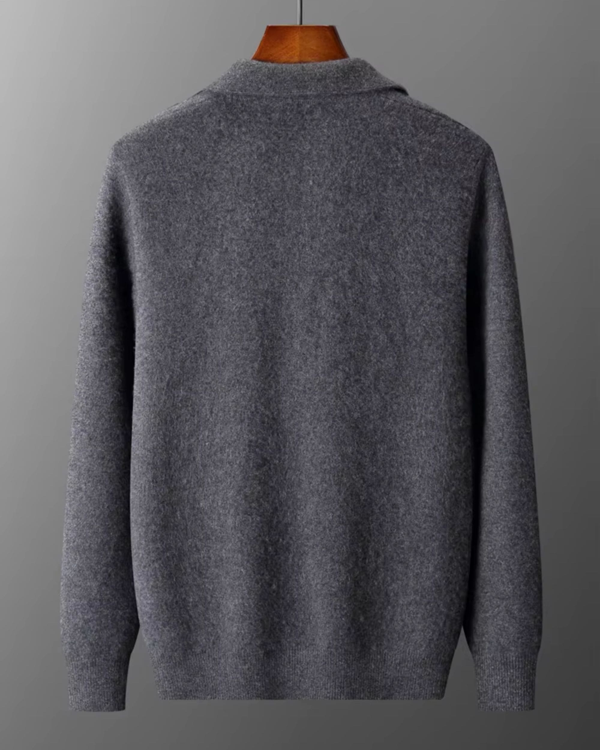 Pure Cashmere Polo Neck Zip Sweater