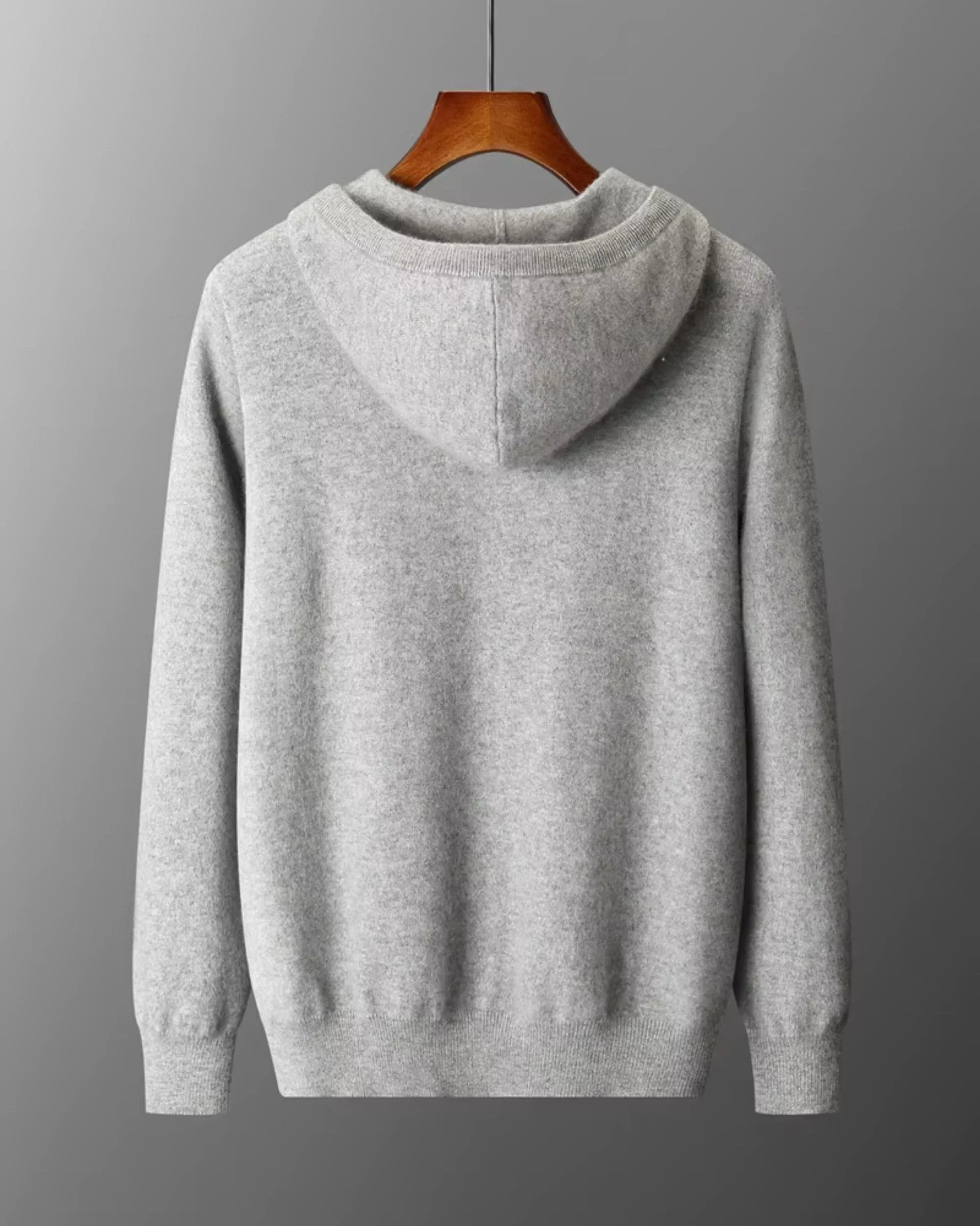 Wool-Cashmere Full-Zip Hooded Sweater