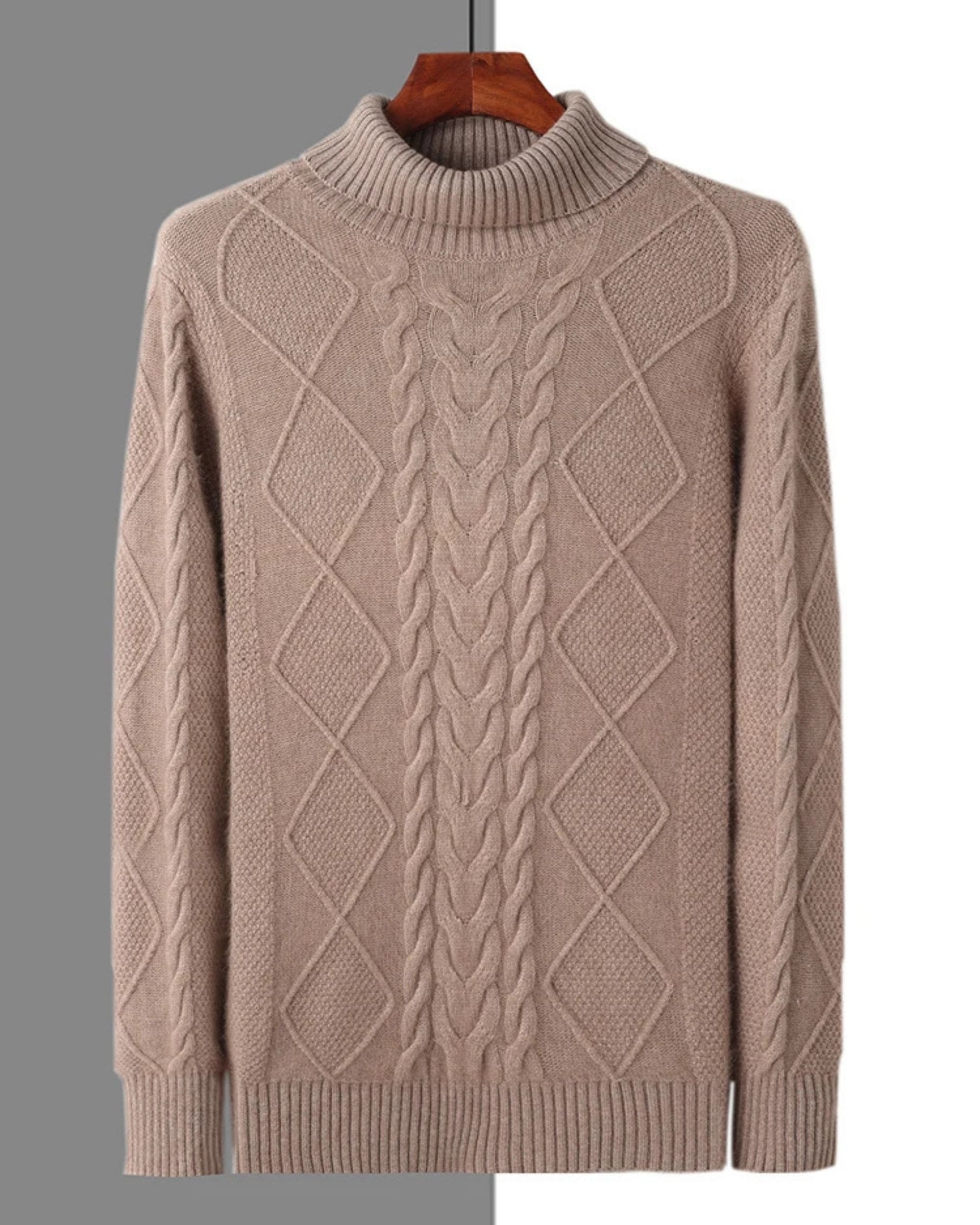 100% Cashmere High Neck Sweater