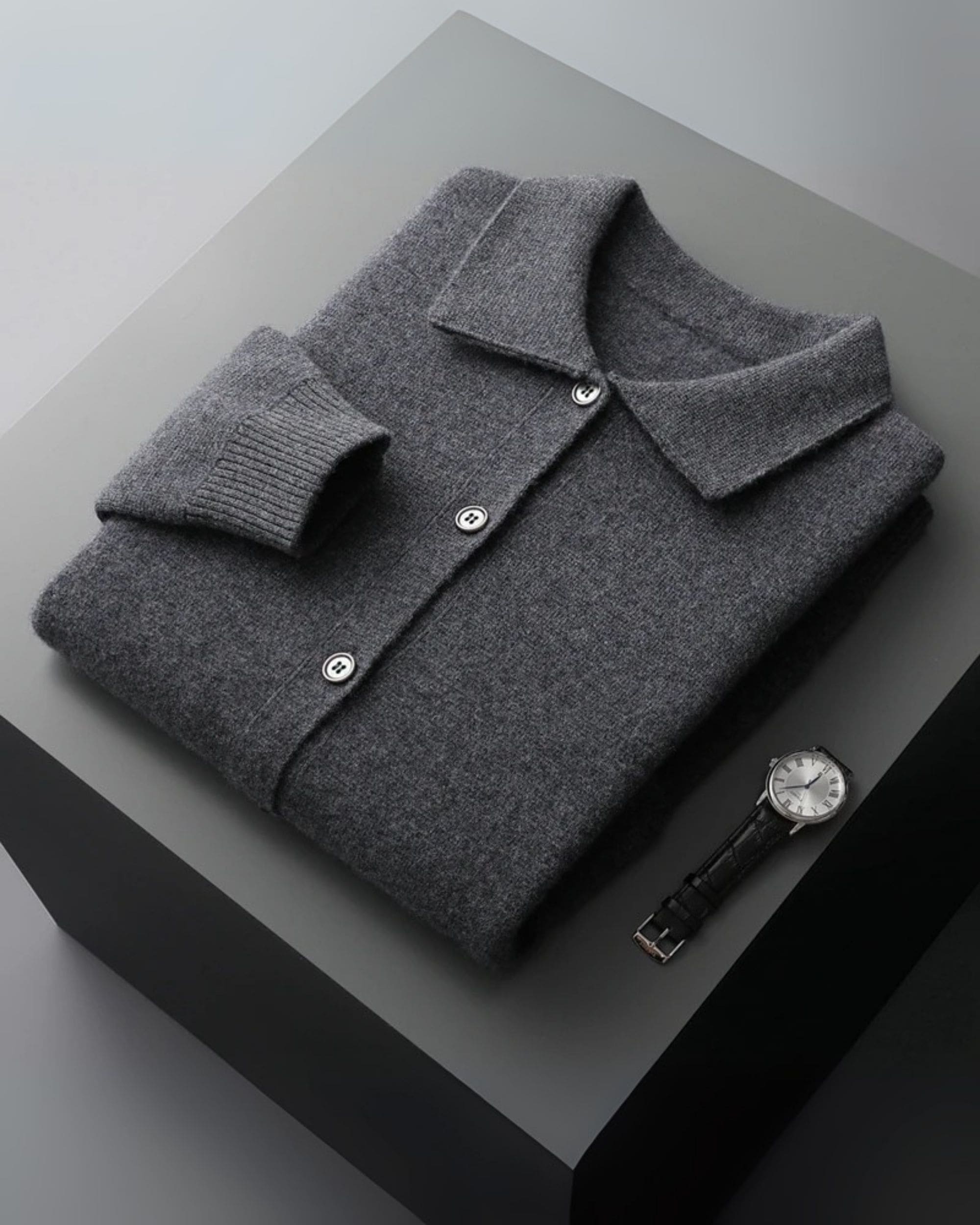 100% Merino Wool Buttoned Cardigan