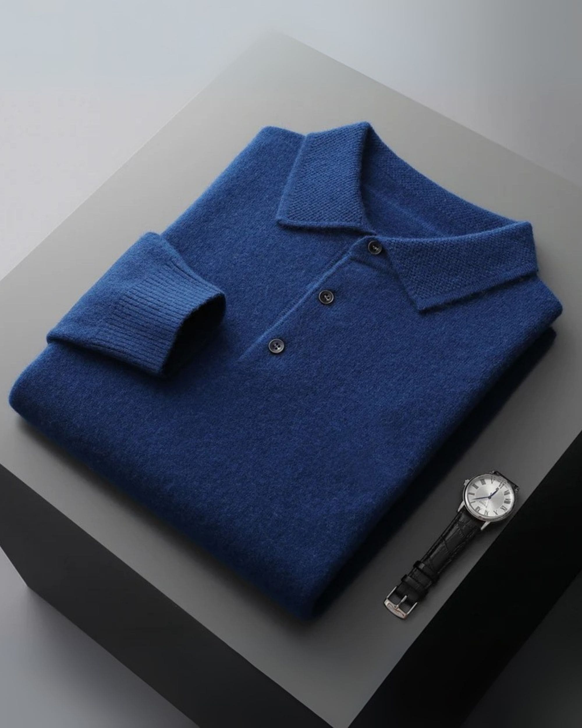 Extra Fine Merino Wool Polo Jumper