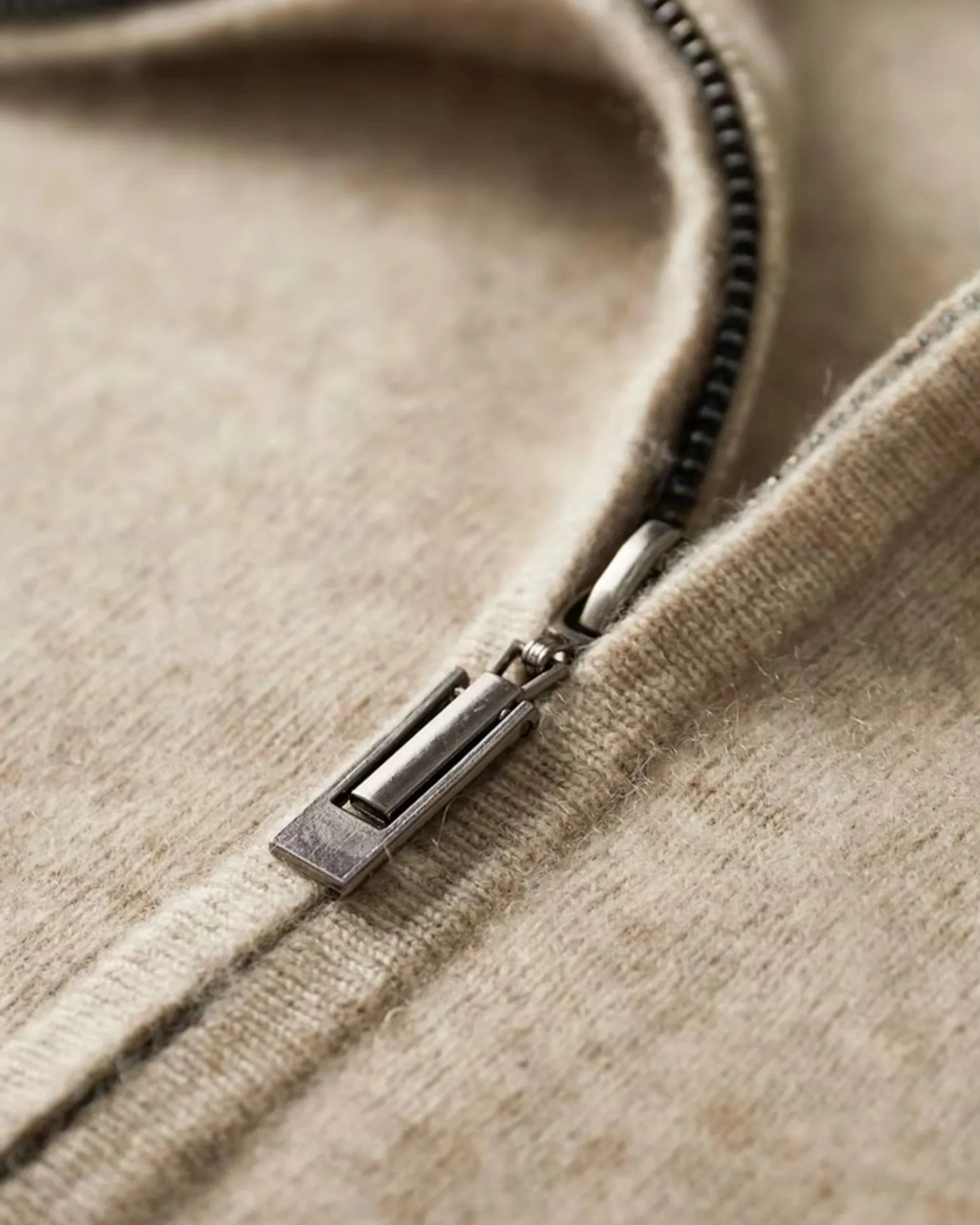 100% Merino Wool Zip-Up Cardigan