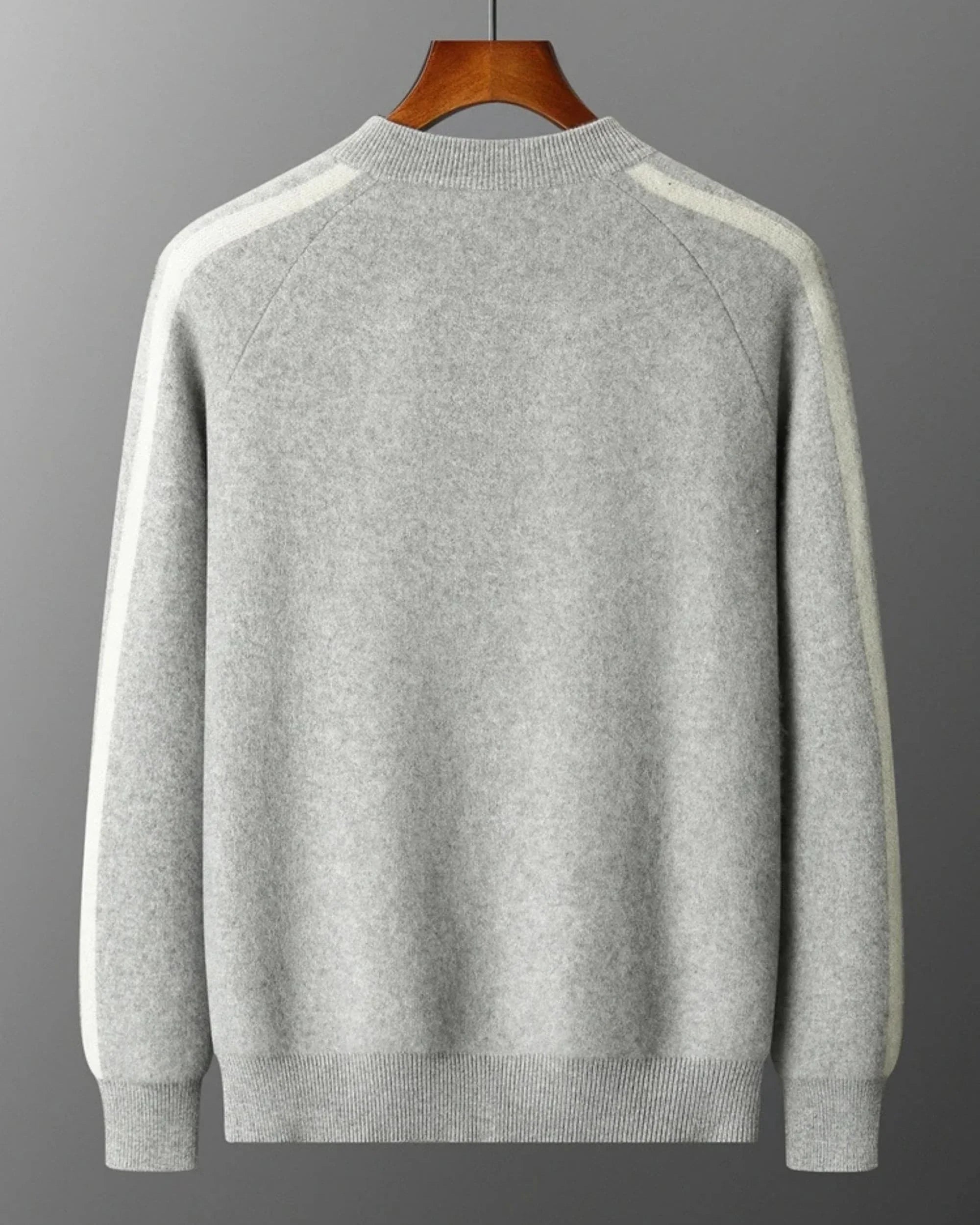 Merino-Cashmere Contrast Sleeve Knit