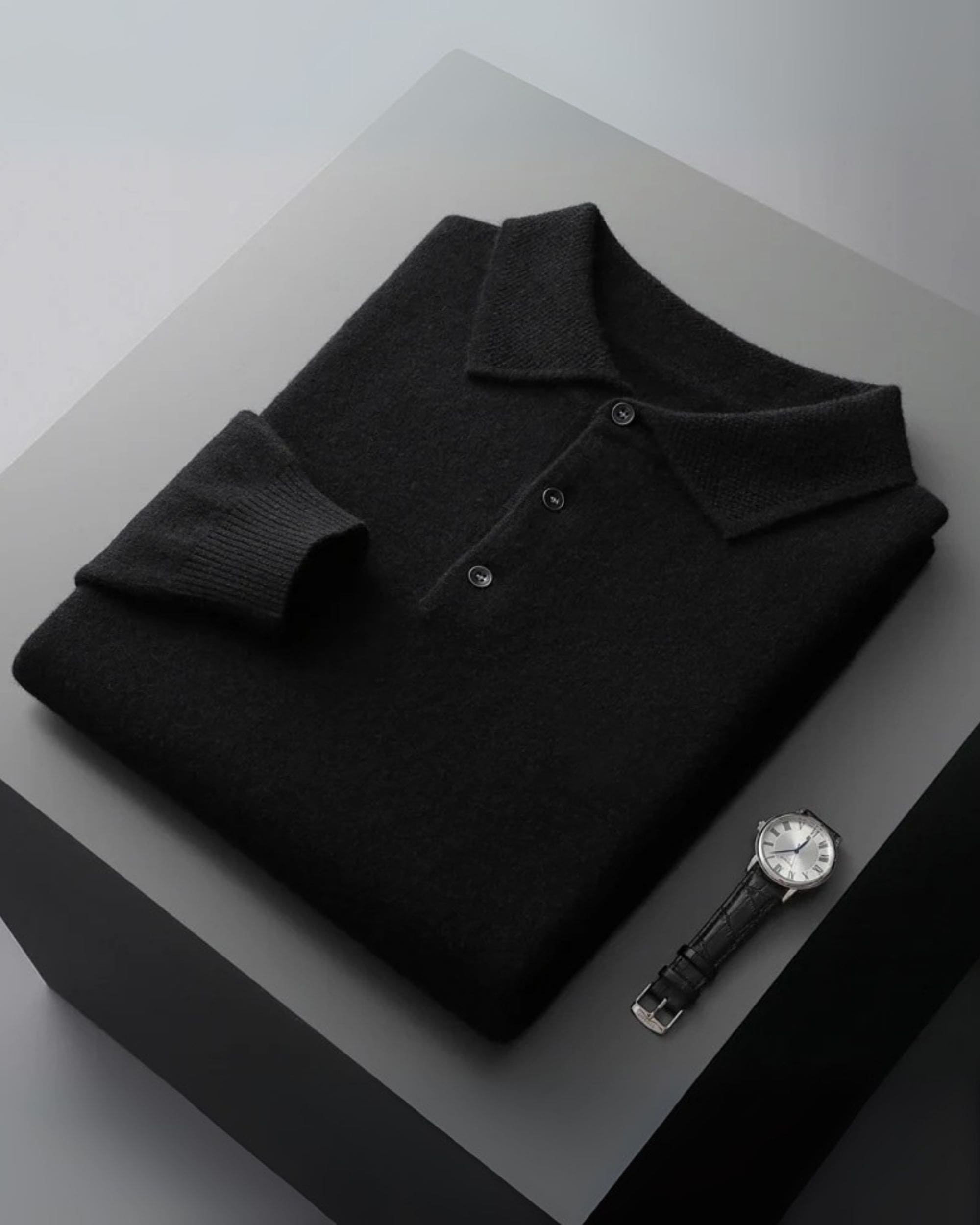 Extra Fine Merino Wool Polo Jumper
