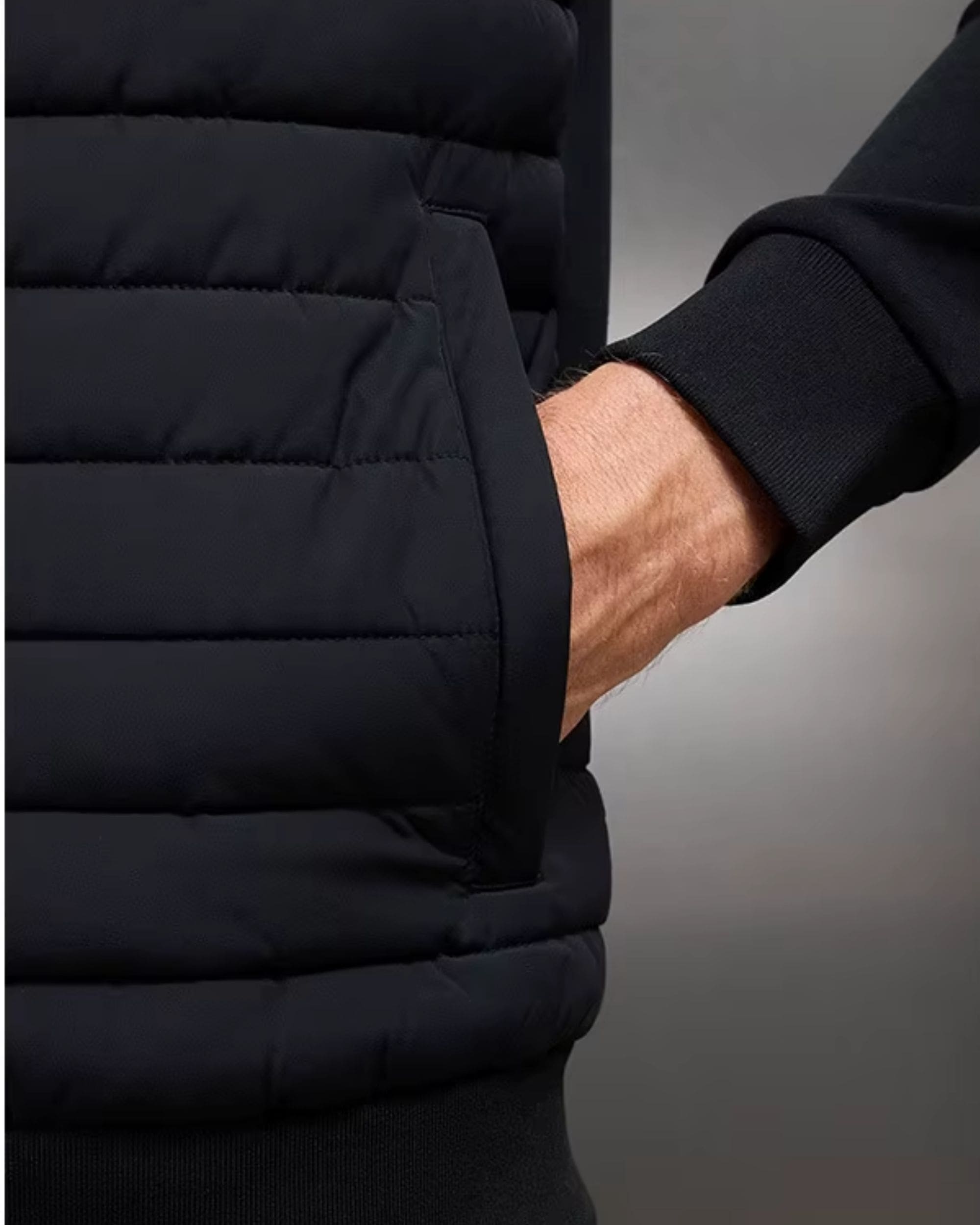 Hybrid Quilted Bomber Jacket