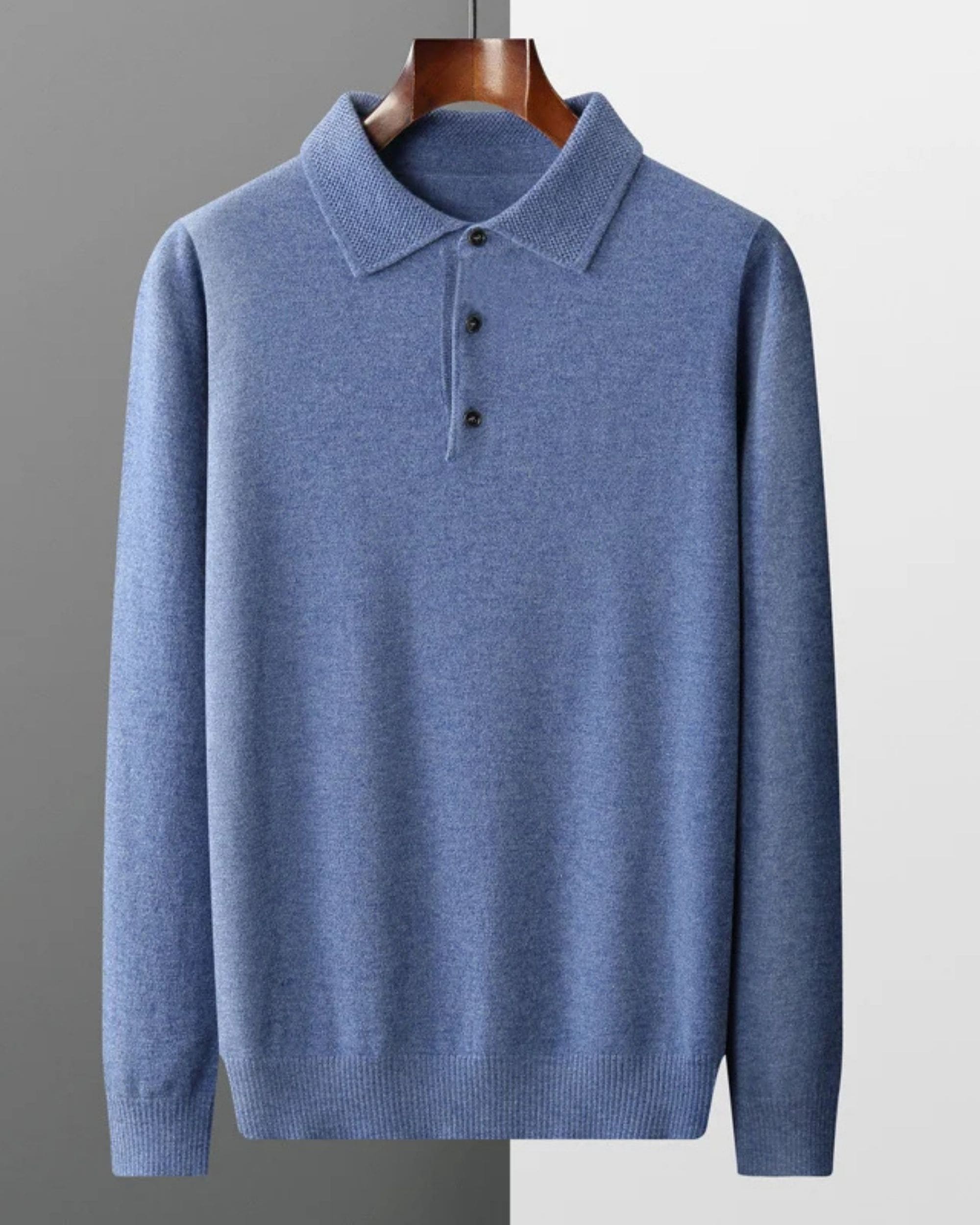 Extra Fine Merino Wool Polo Jumper