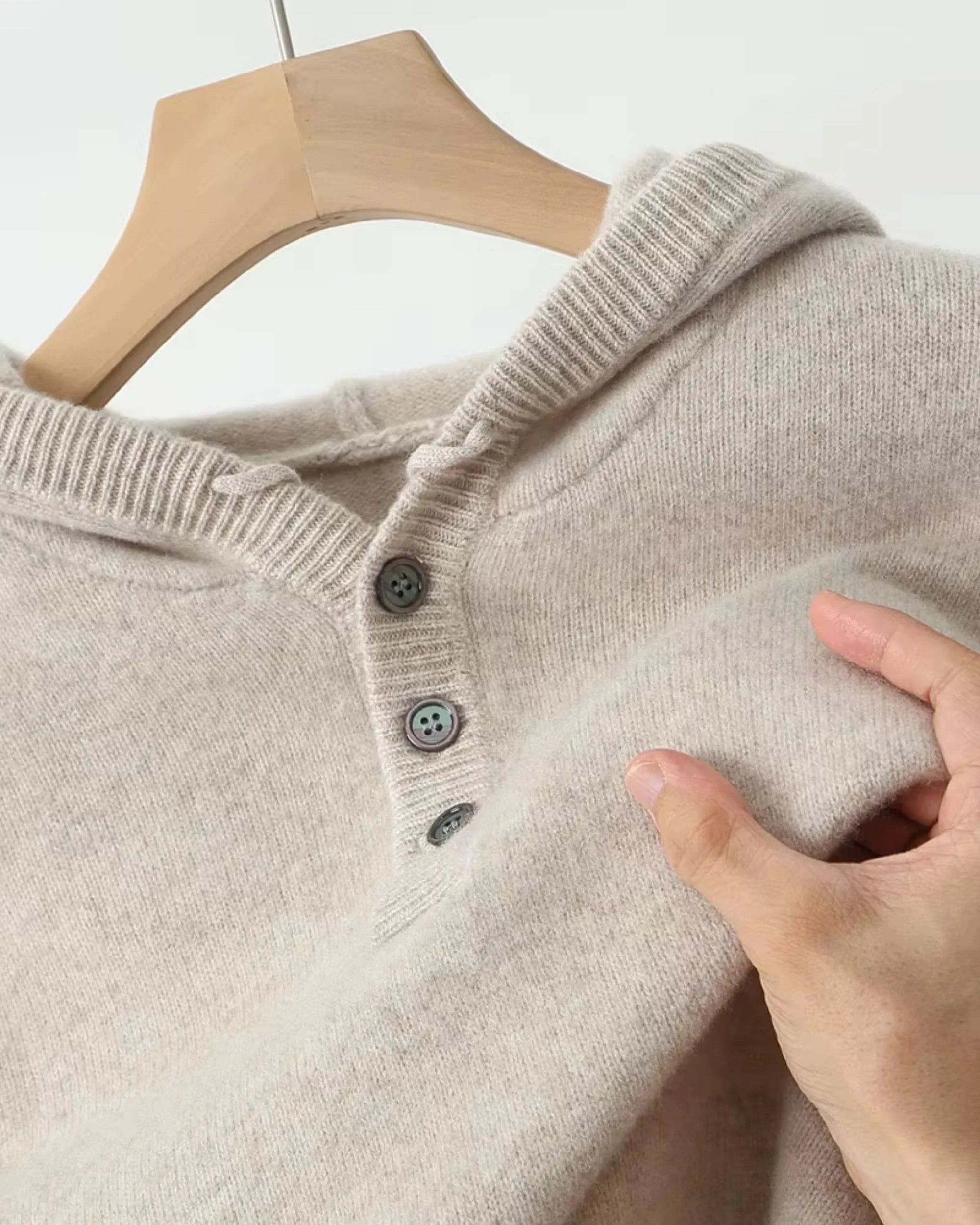 Wool-Cashmere Hooded Sweater