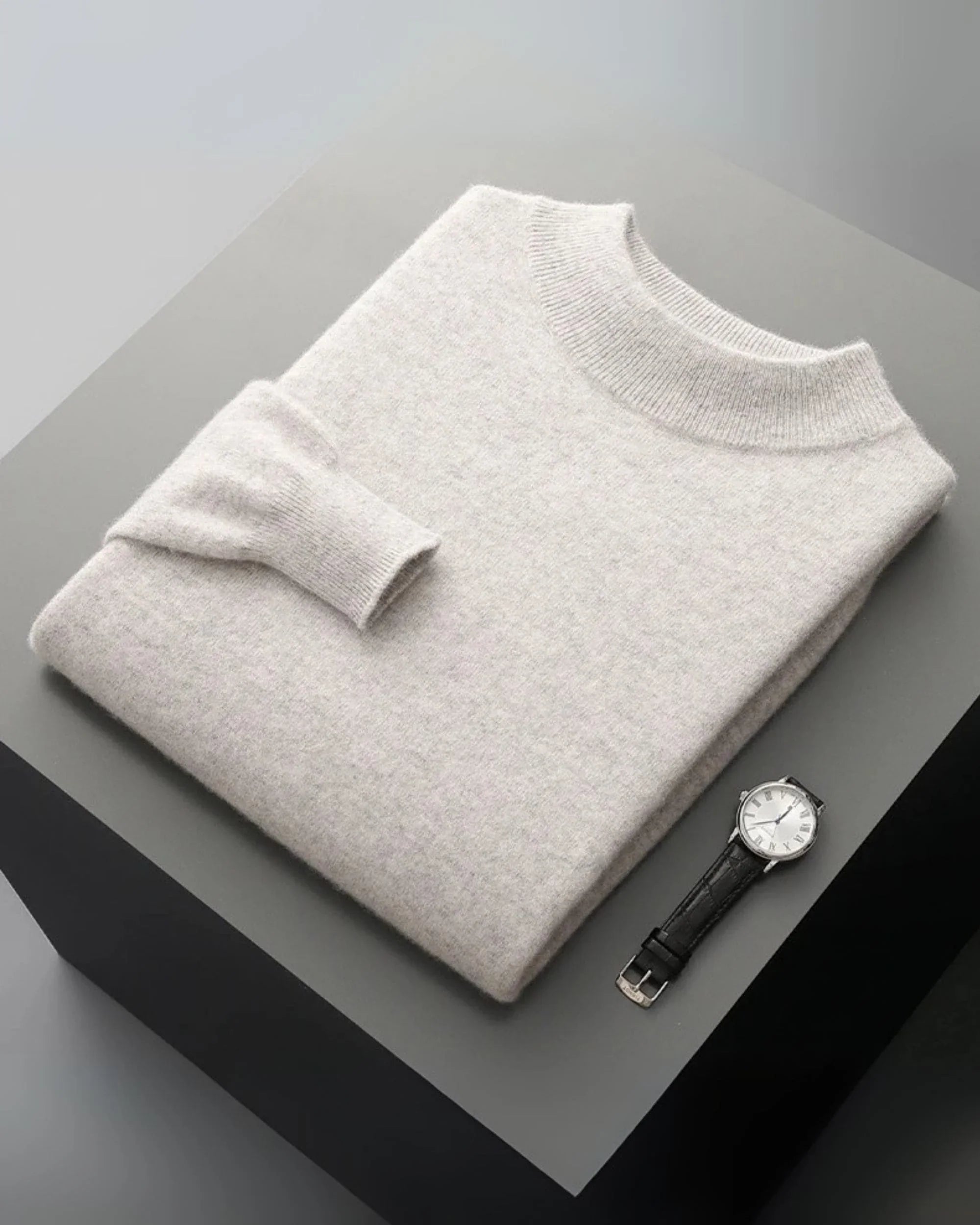 100% Merino Wool Mock Neck Jumper