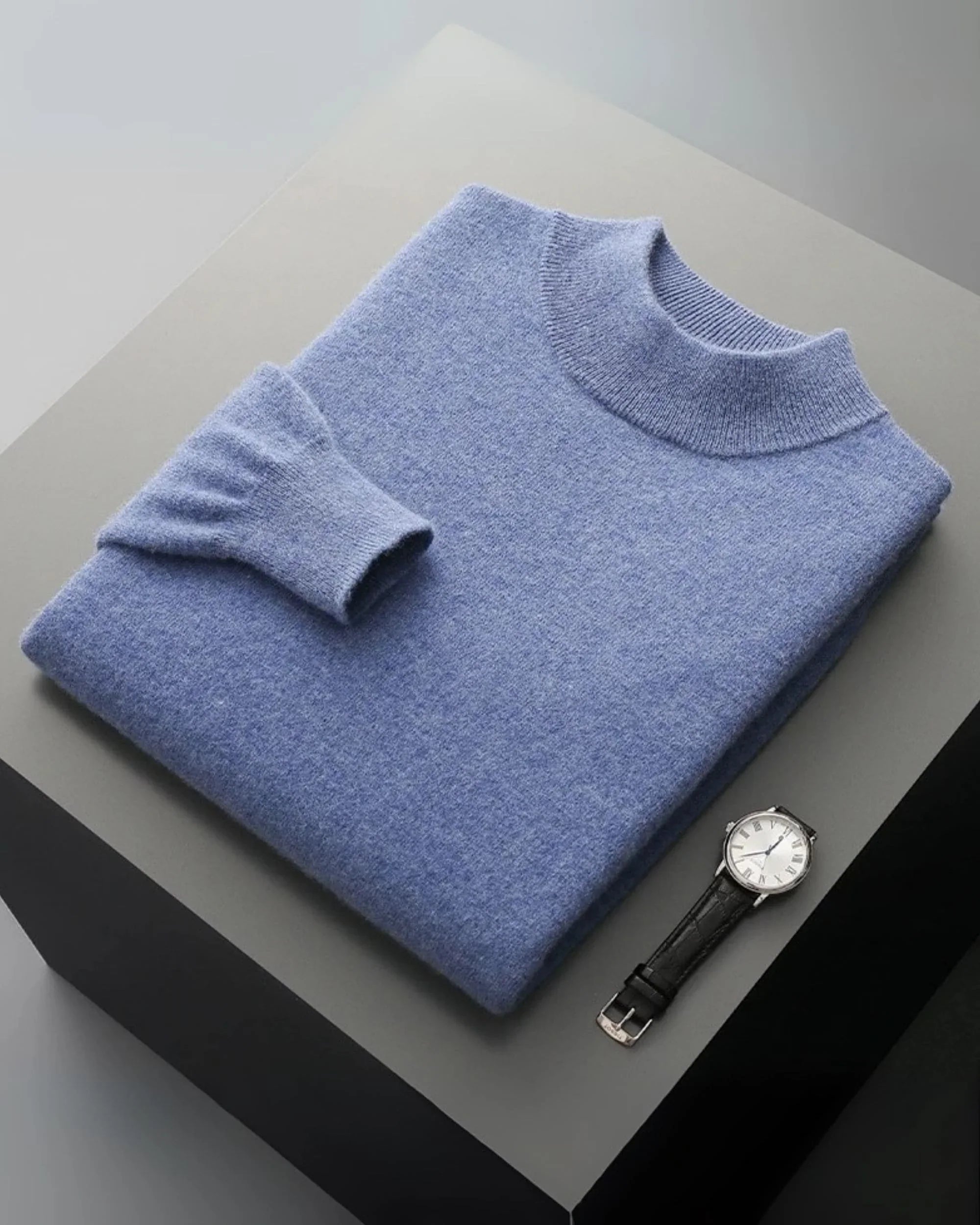 100% Merino Wool Mock Neck Jumper