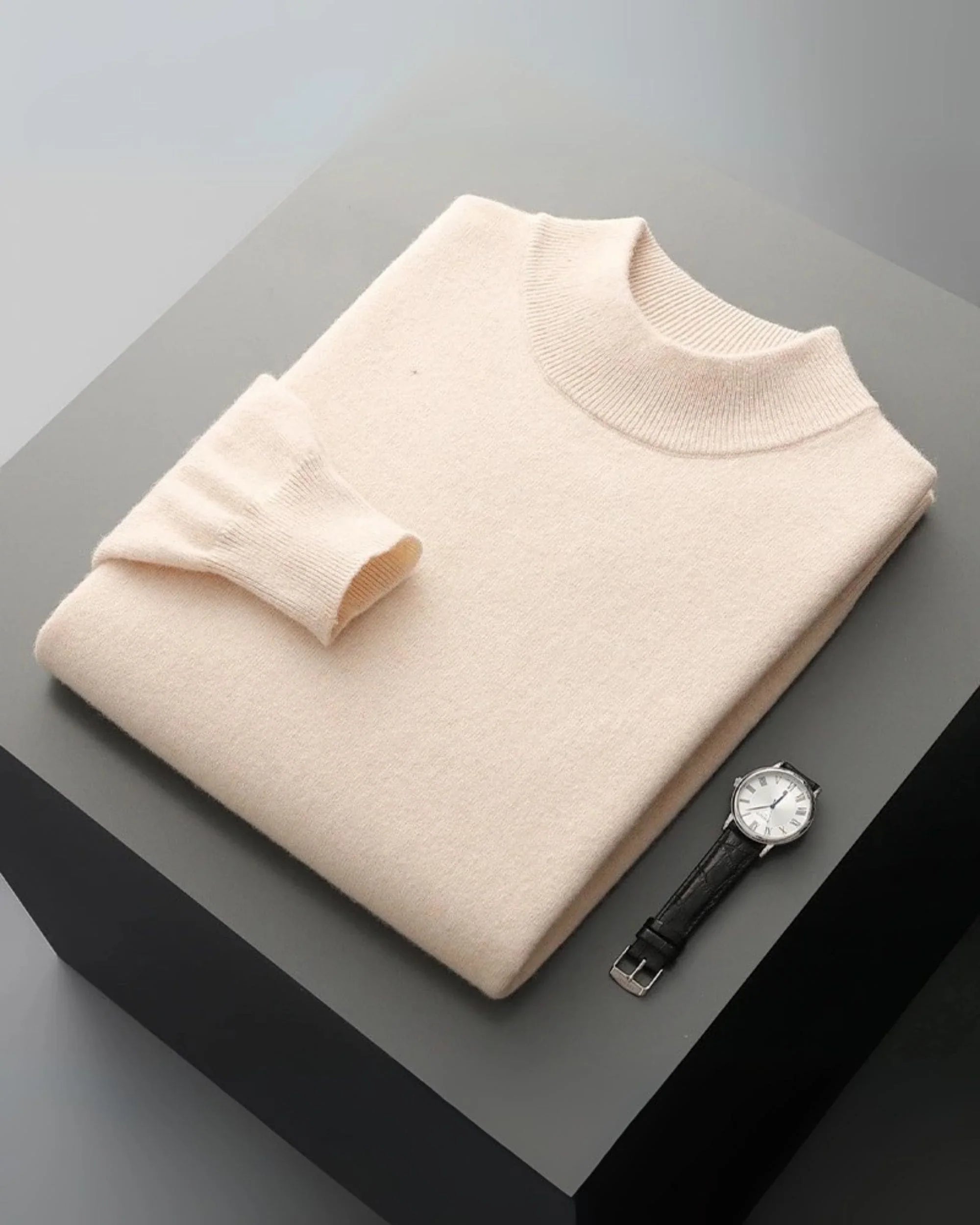 100% Merino Wool Mock Neck Jumper