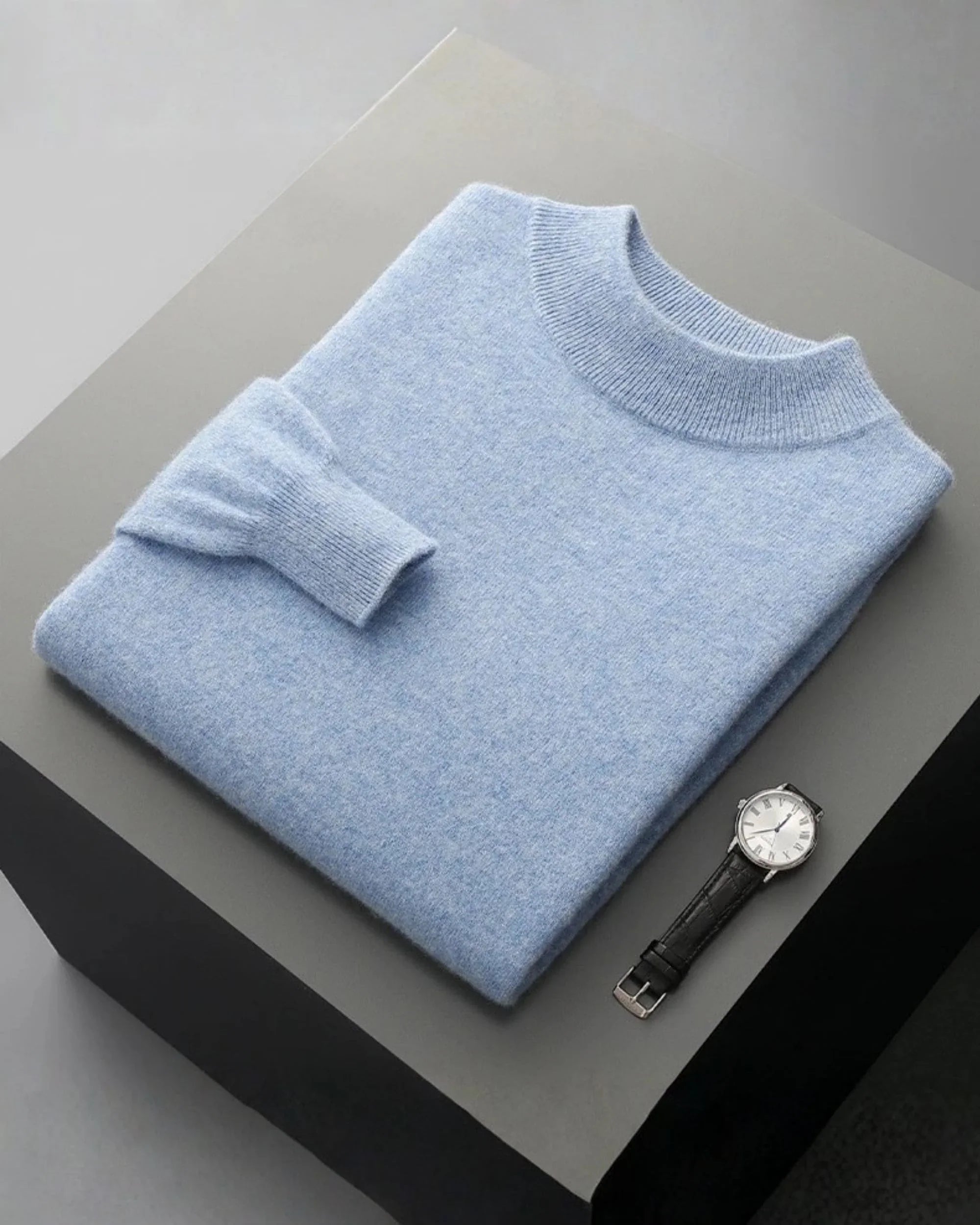 100% Merino Wool Mock Neck Jumper