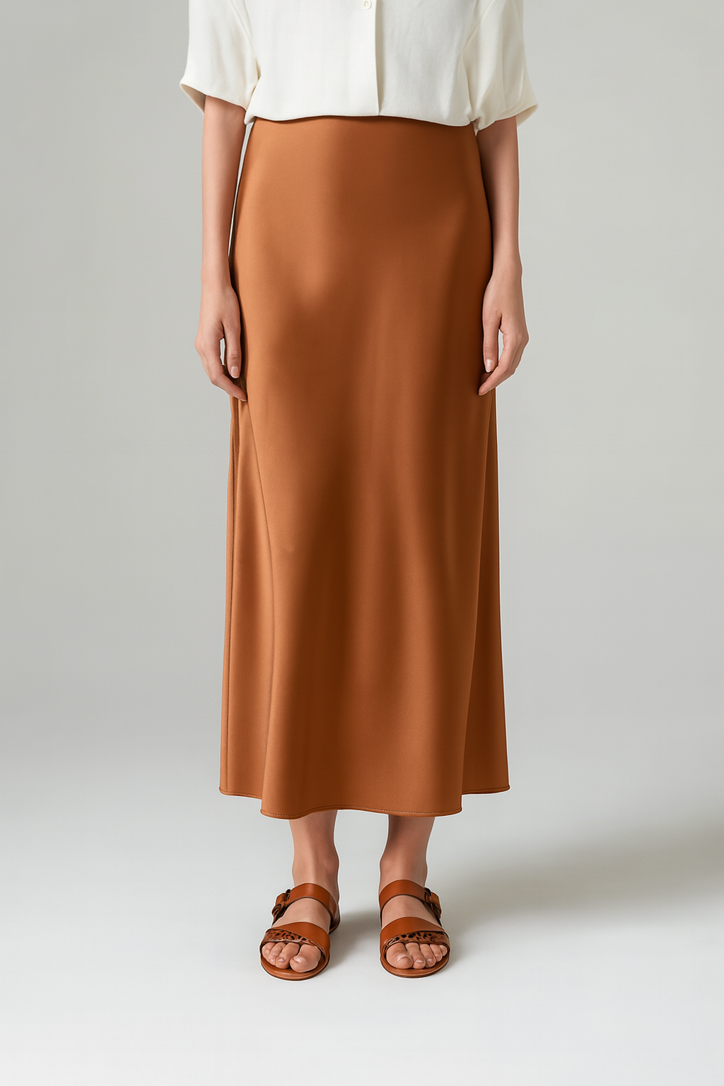 Elegant and feminine satin skirt - Diana