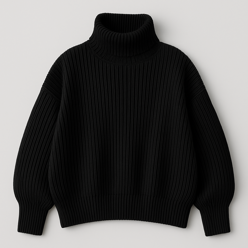 Cambridge Ribbed Turtleneck Sweater - Mia
