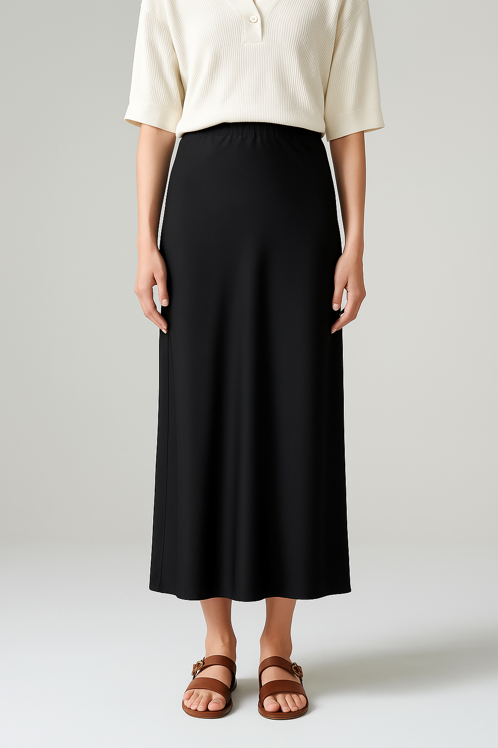 Elegant and feminine satin skirt - Diana