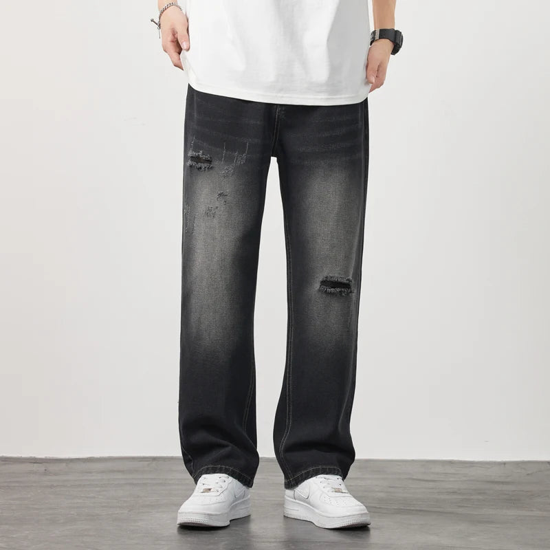 Retro Street Ripped Jeans – Urban Vintage Style