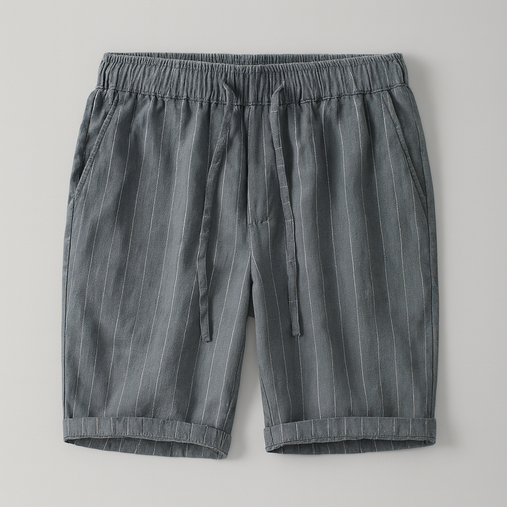 Riviera Striped Linen Shorts – breezy elegance