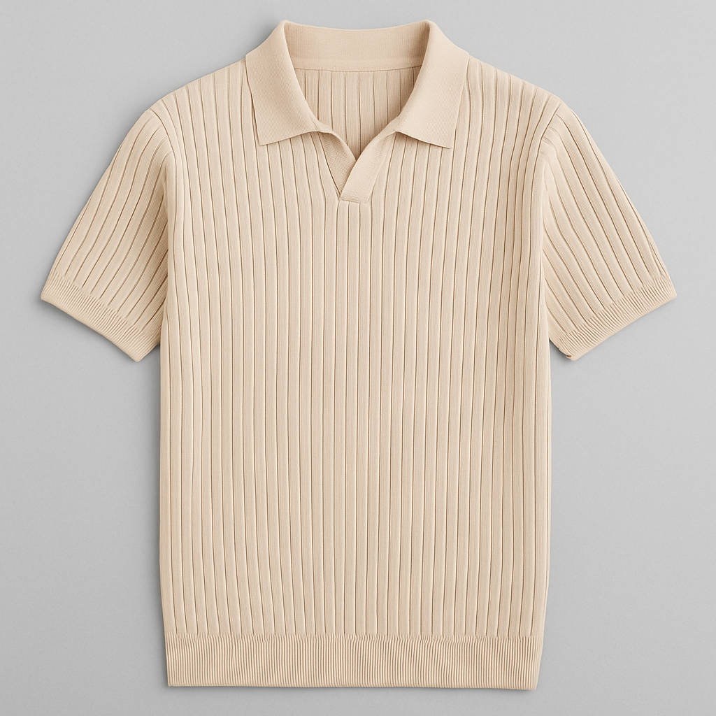 Milan Ribbed Polo – refined Italian minimalism