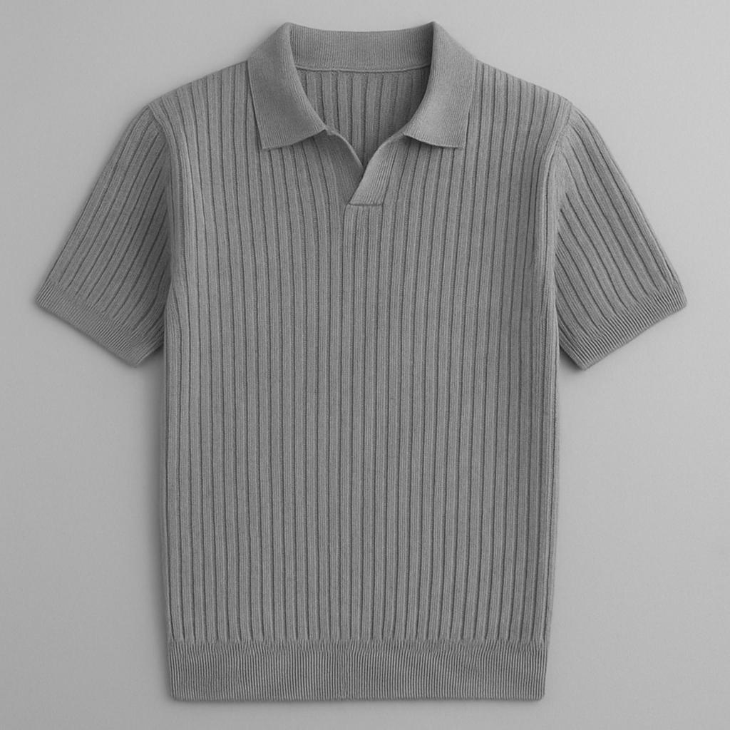 Milan Ribbed Polo – refined Italian minimalism