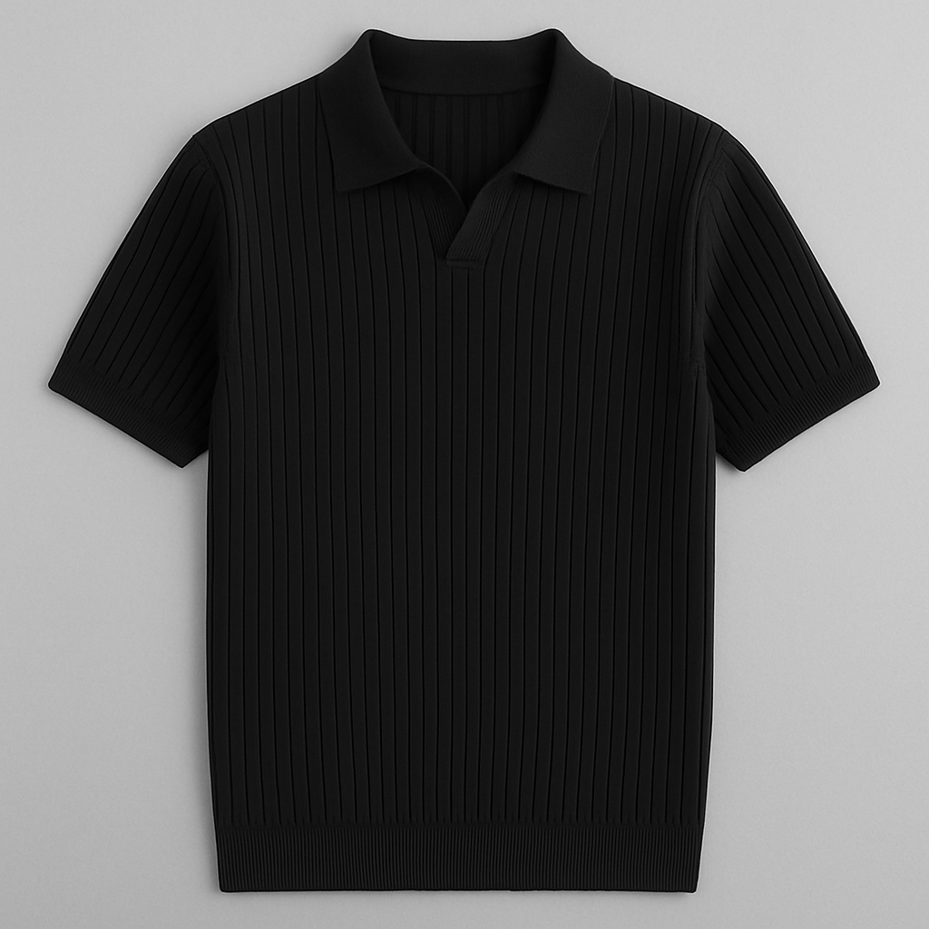Milan Ribbed Polo – refined Italian minimalism