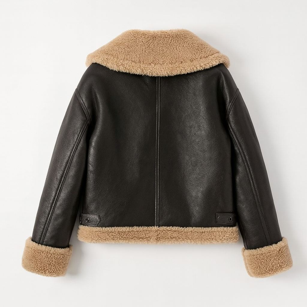 Women's Winter Leather Jacket - Sienna