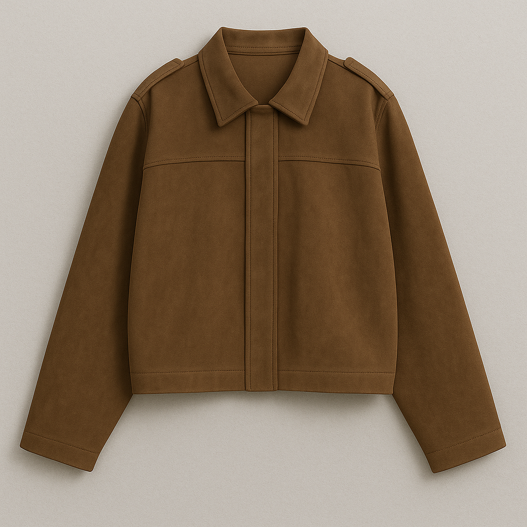 Women's Suede Bomber Jacket - Serena
