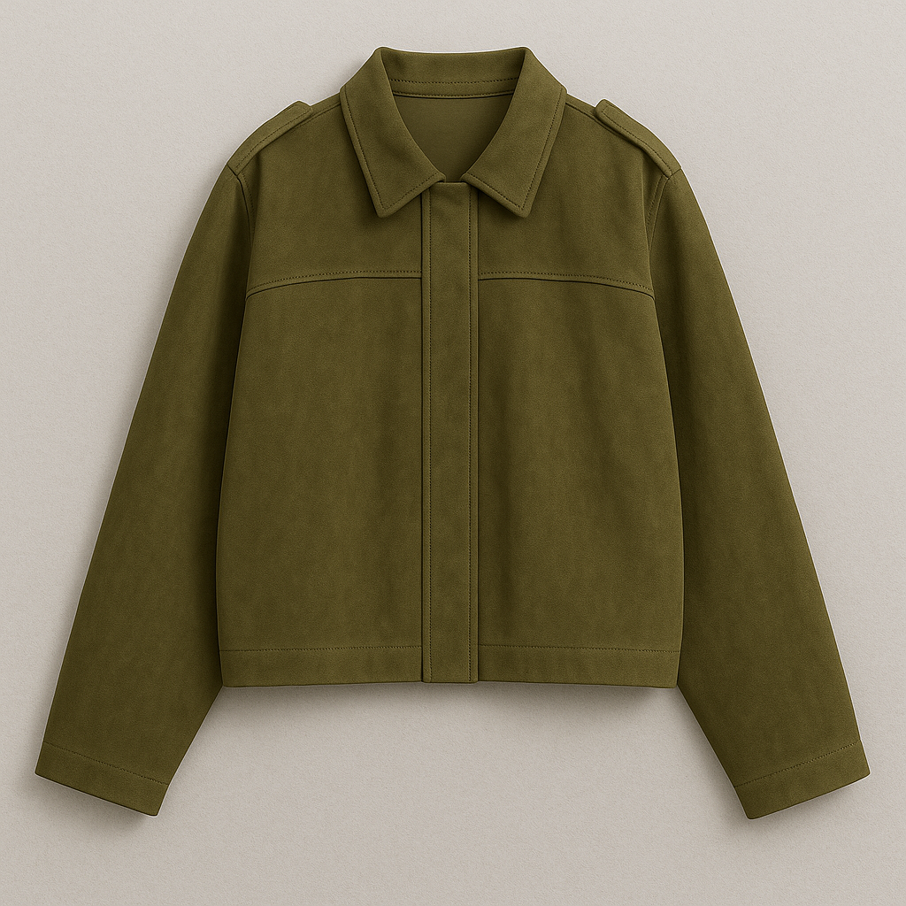 Women's Suede Bomber Jacket - Serena