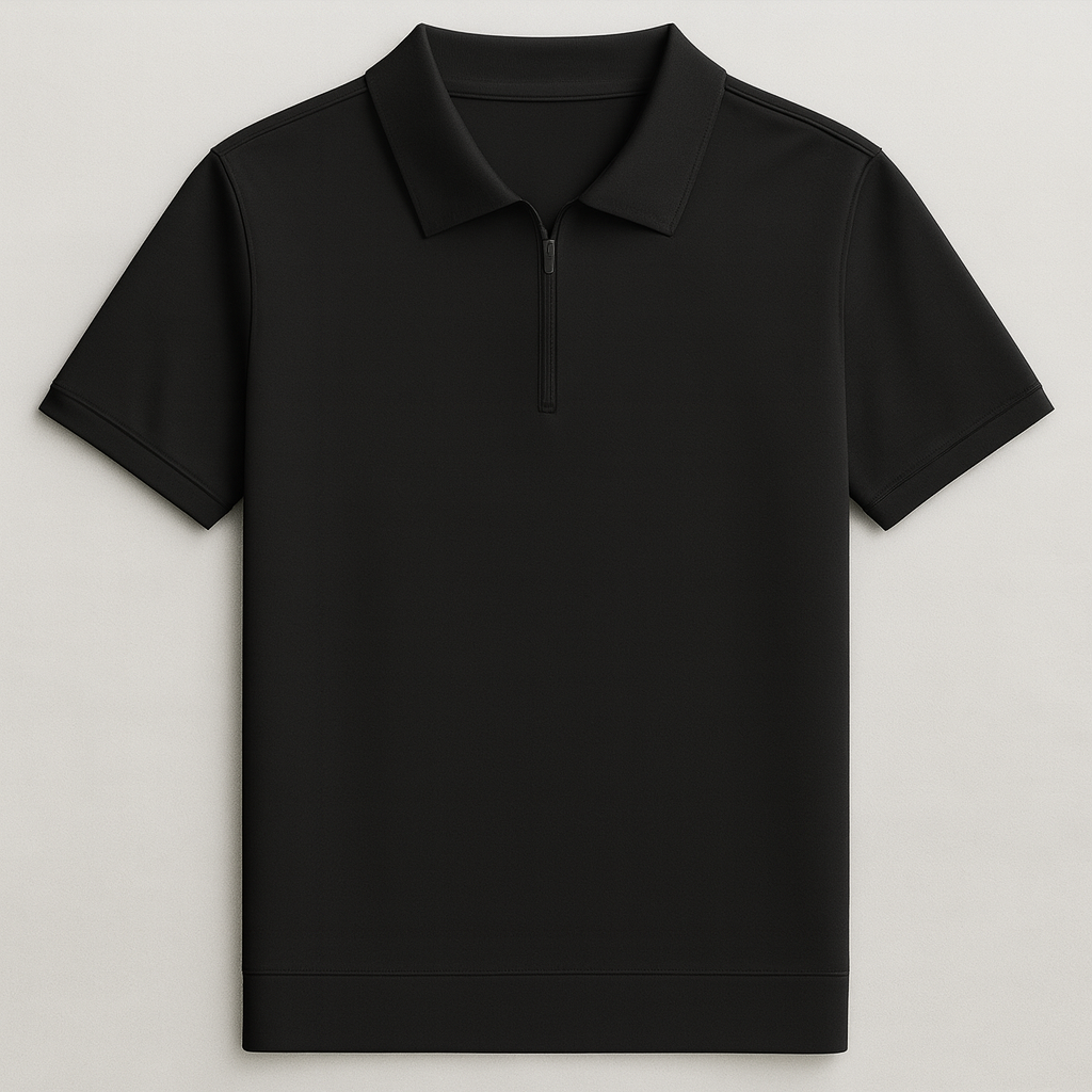 Kensington Half-Zip Polo – premium stretch cotton