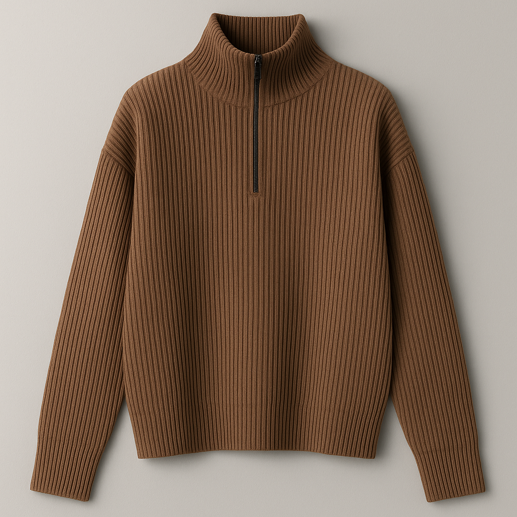 Oxford Half-Zip Cashmere Jumper - Lily