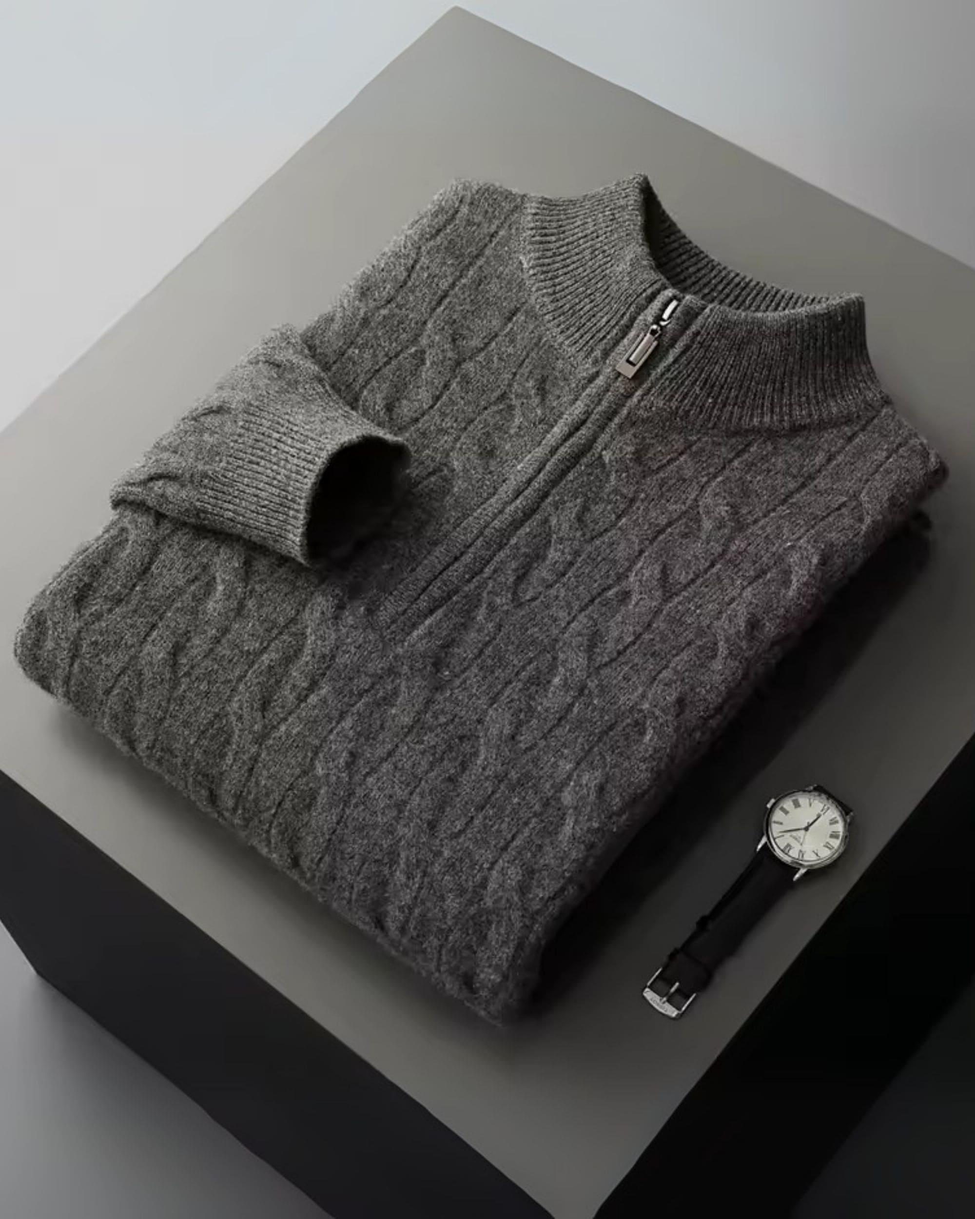 Pure Merino Wool Half-Zip Sweater