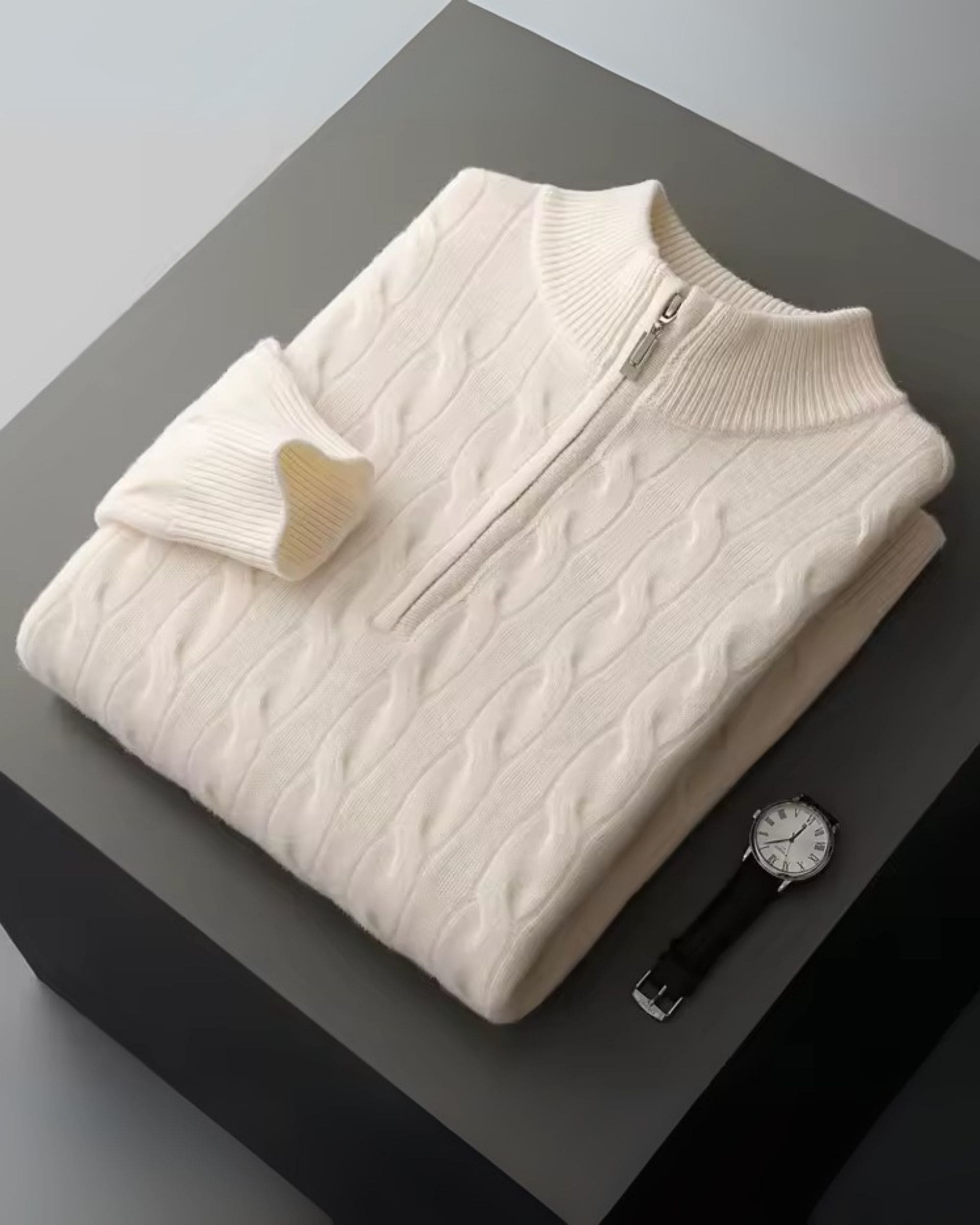 Pure Merino Wool Half-Zip Sweater