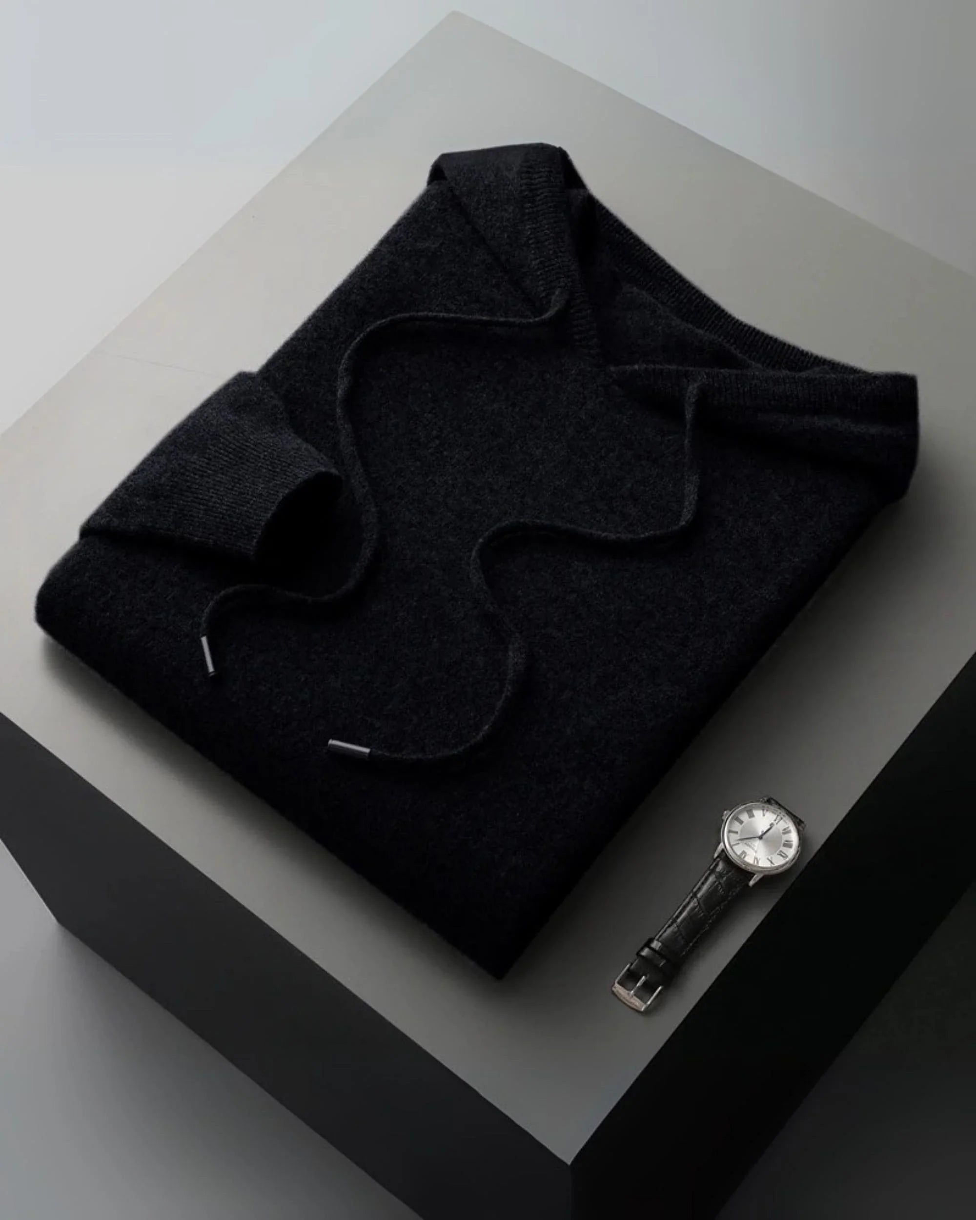 Fine Merino Wool Pullover Hoodie