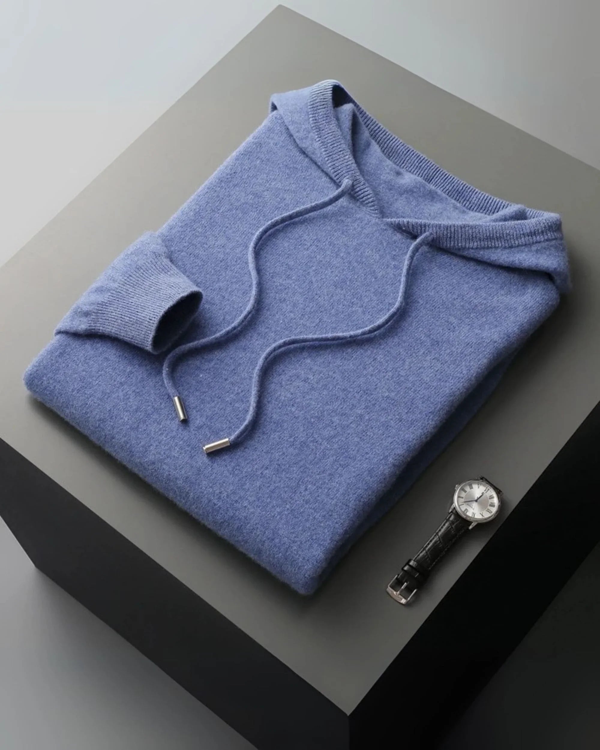 Fine Merino Wool Pullover Hoodie