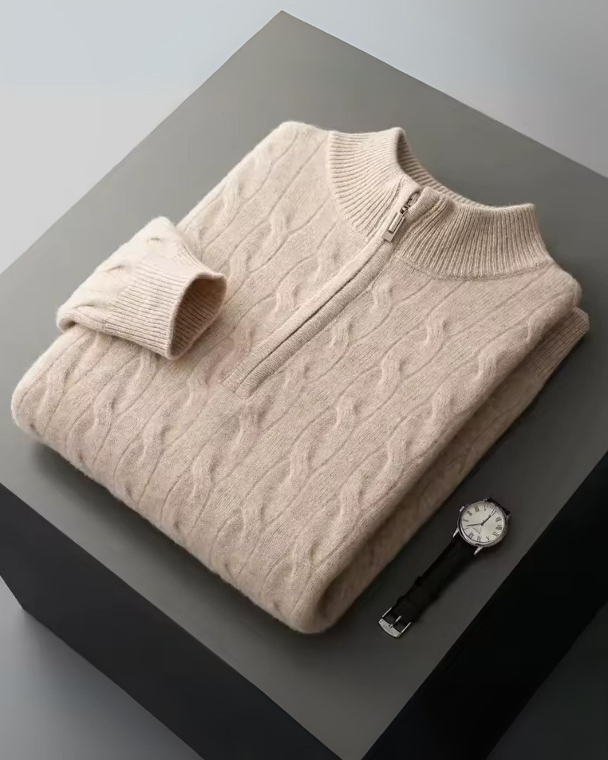 Pure Merino Wool Half-Zip Sweater