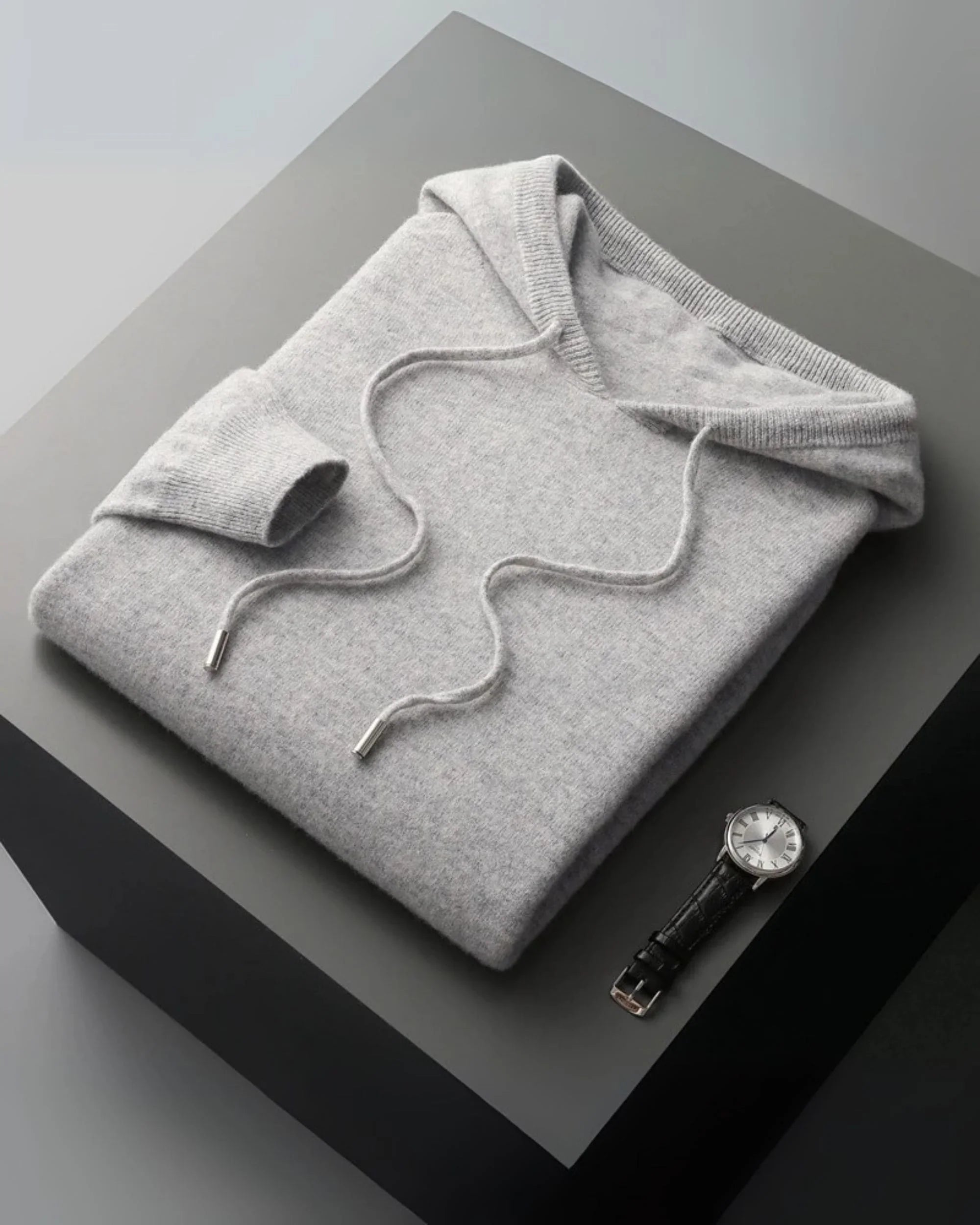 Fine Merino Wool Pullover Hoodie