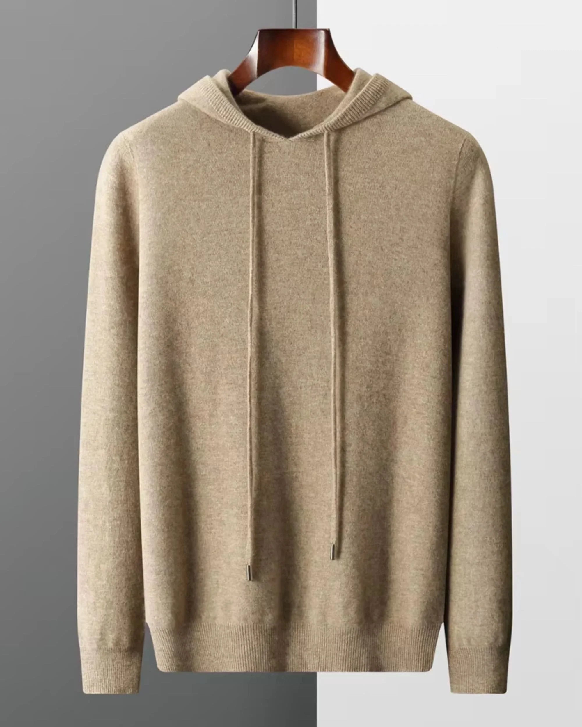 Fine Merino Wool Pullover Hoodie