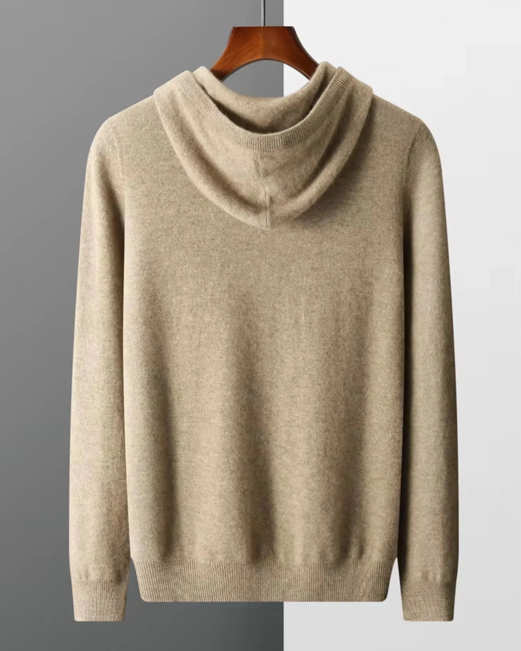 Fine Merino Wool Pullover Hoodie