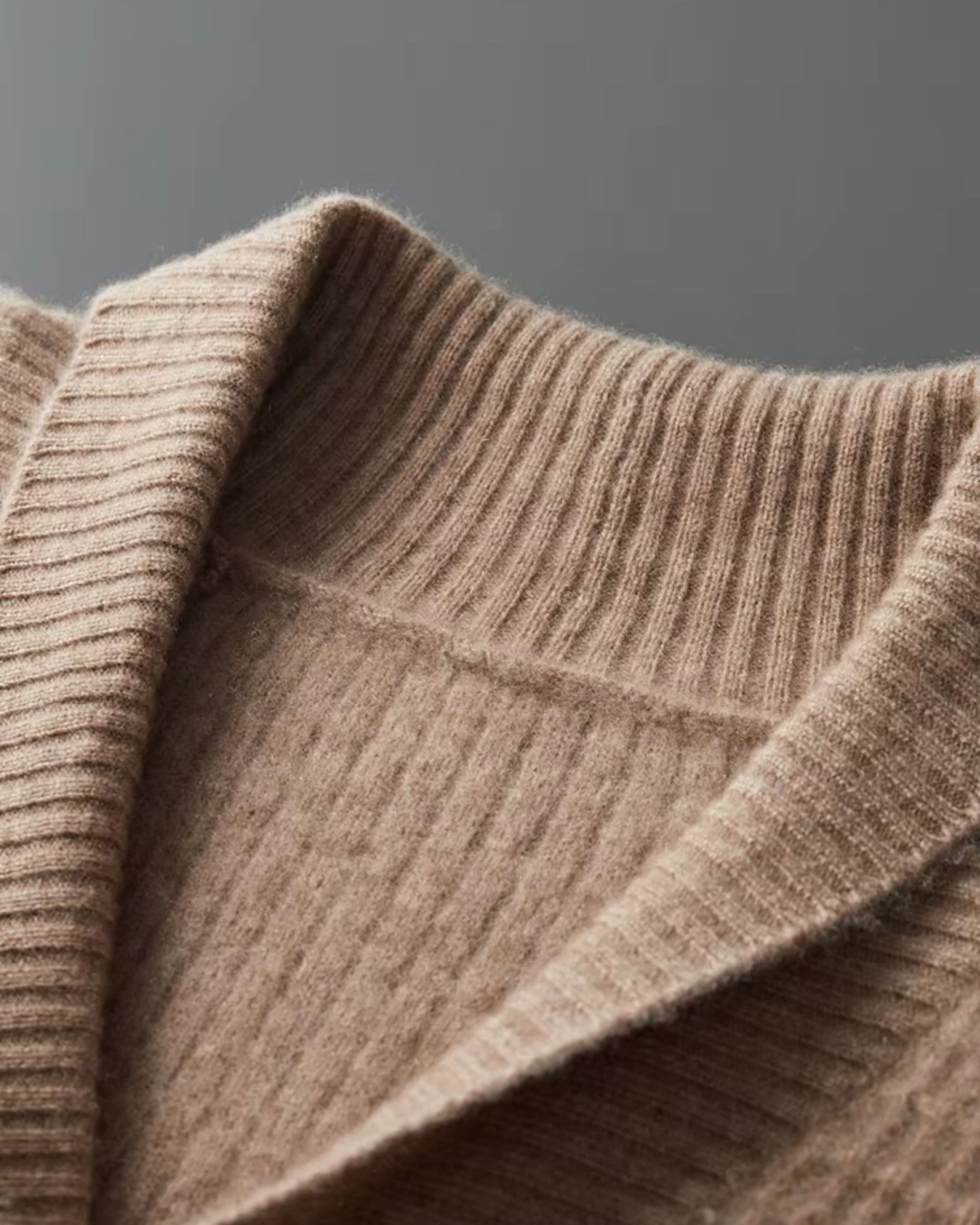 100% Cashmere Waffle Knit V-Neck Cardigan