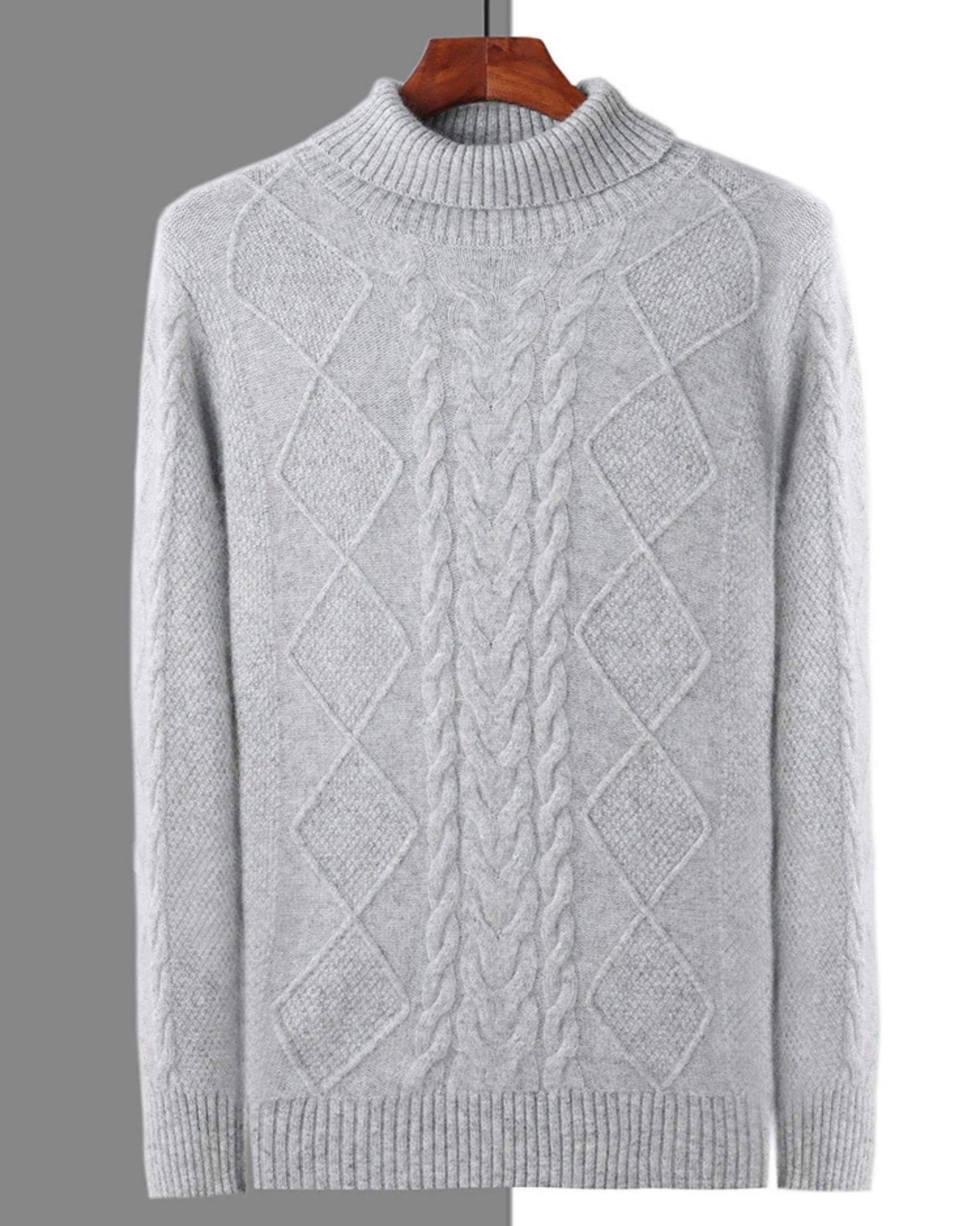 100% Cashmere High Neck Sweater