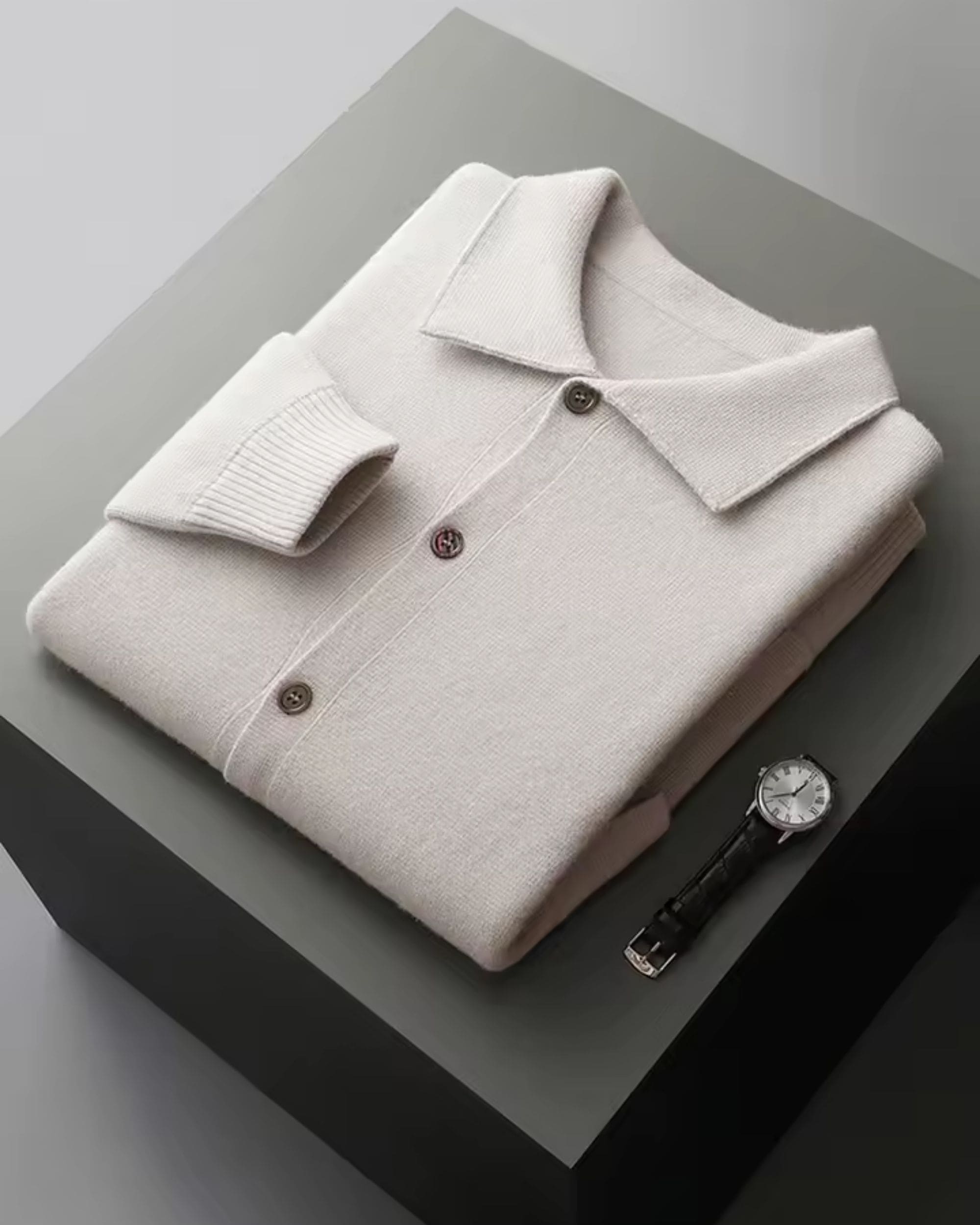 100% Merino Wool Buttoned Cardigan