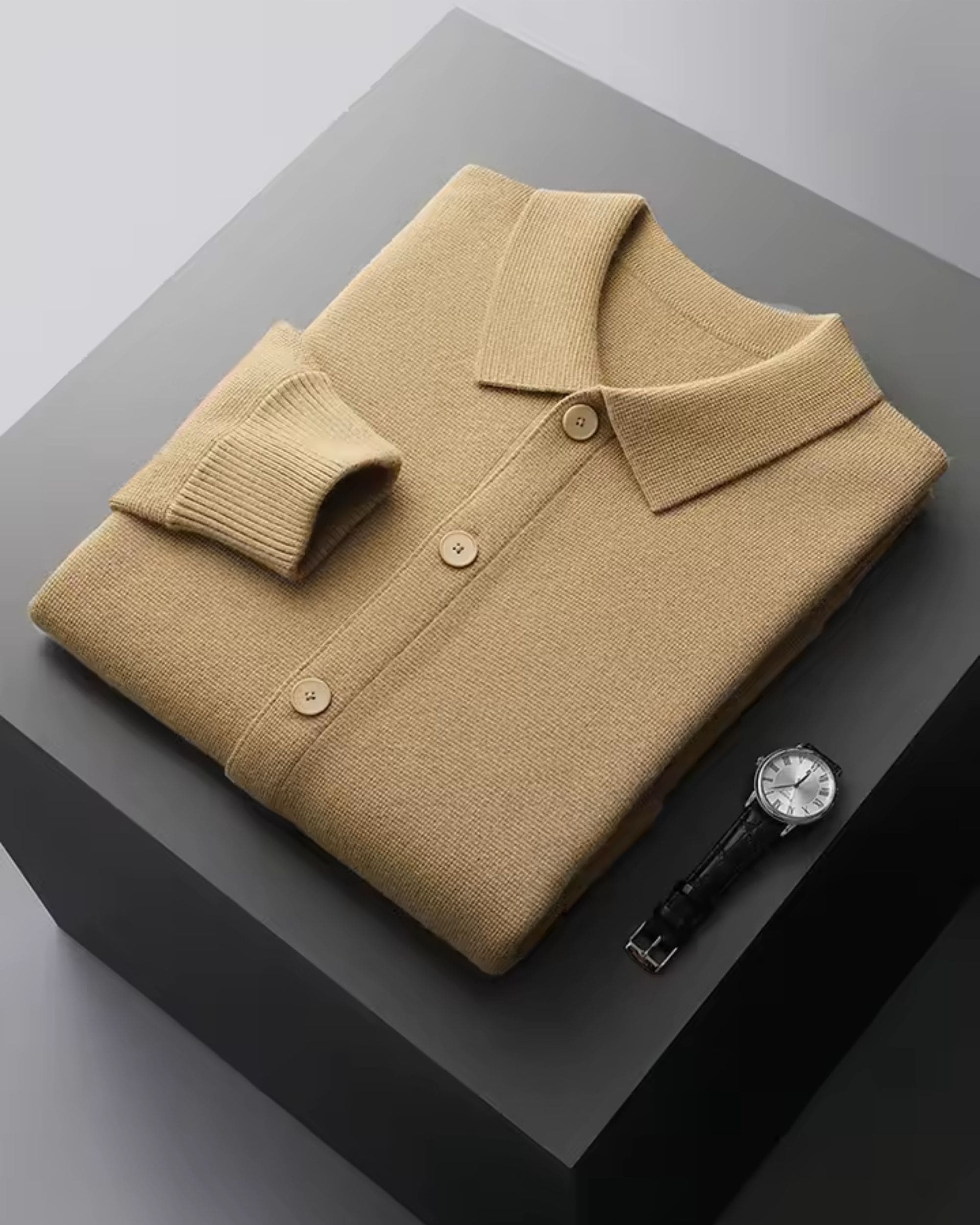 100% Merino Wool Buttoned Cardigan