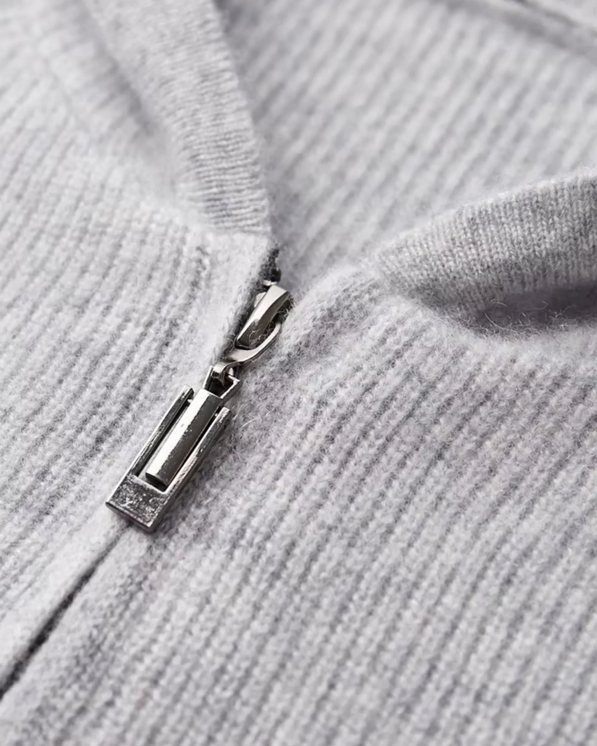 Merino Wool Zip Hoodie Cardigan