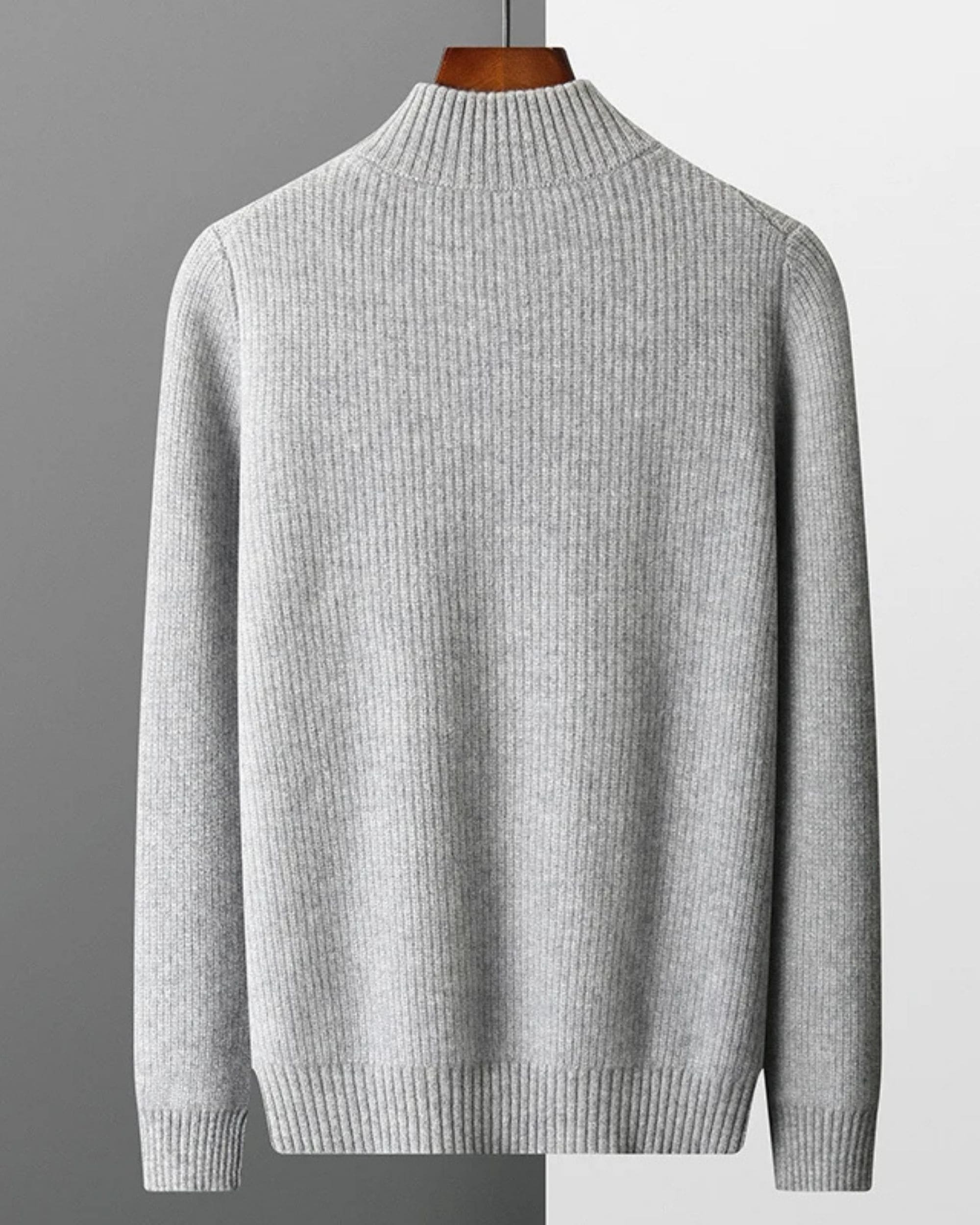 Pure Cashmere Ribbed Zip Knit