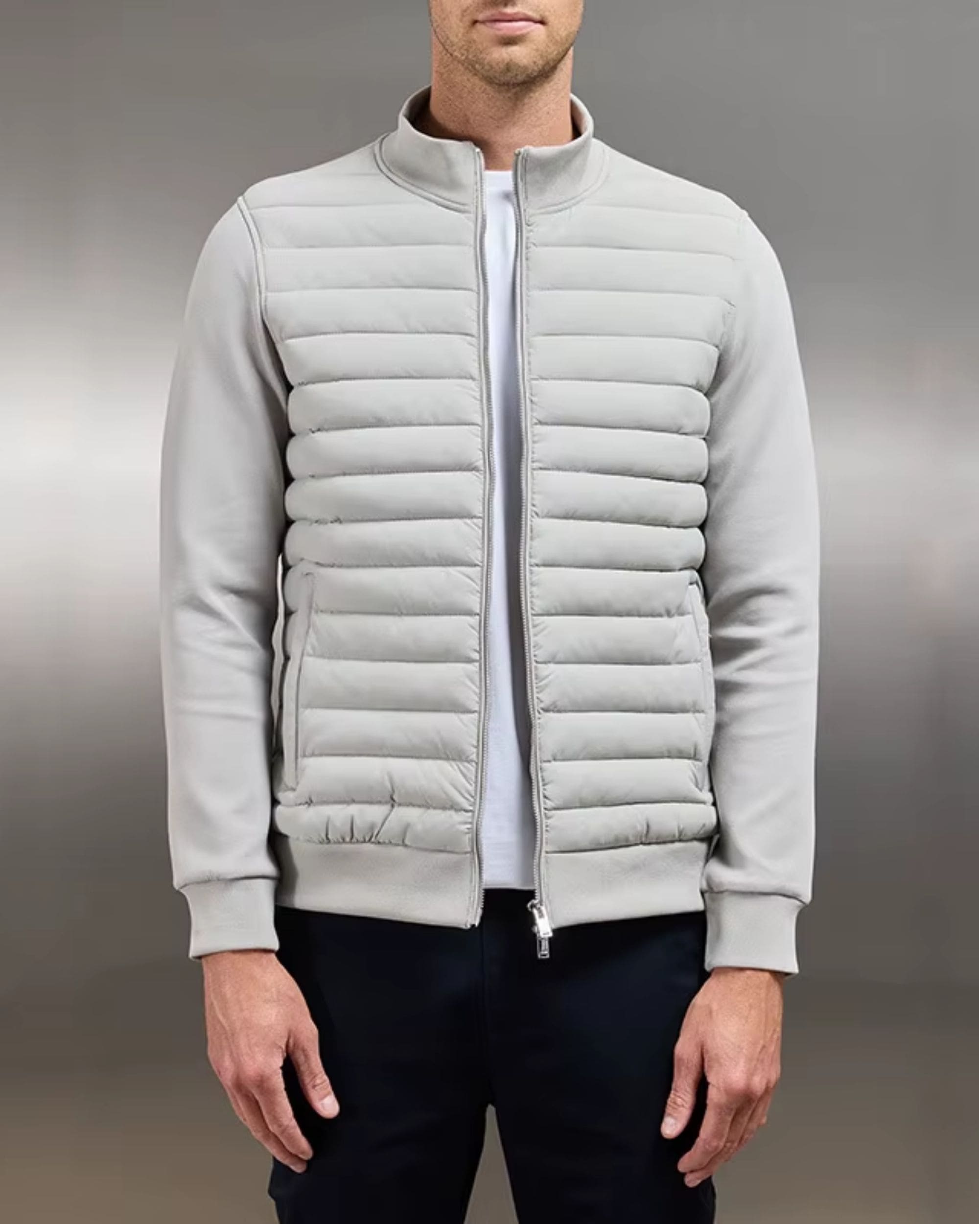 Hybrid Quilted Bomber Jacket