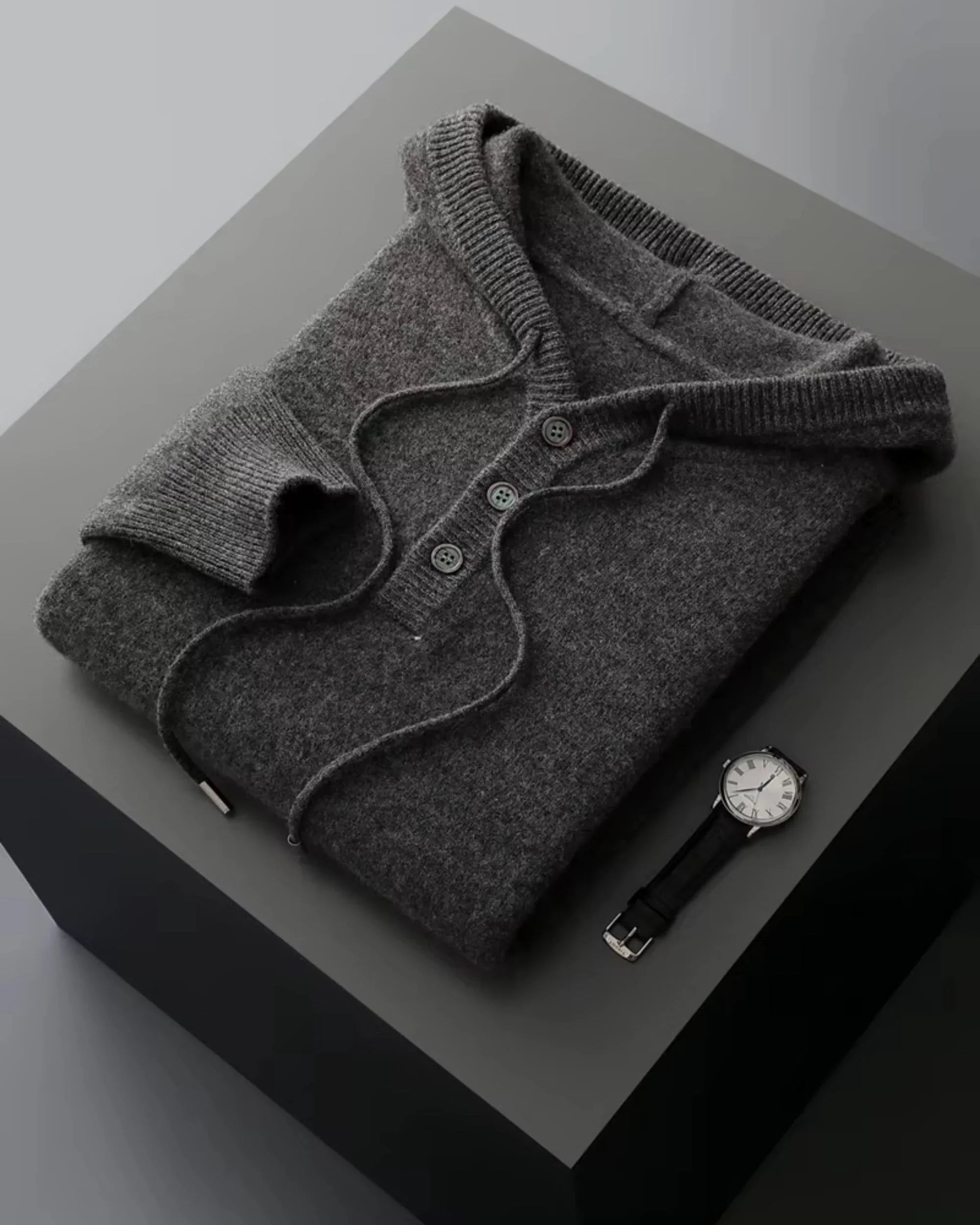 Wool-Cashmere Hooded Sweater