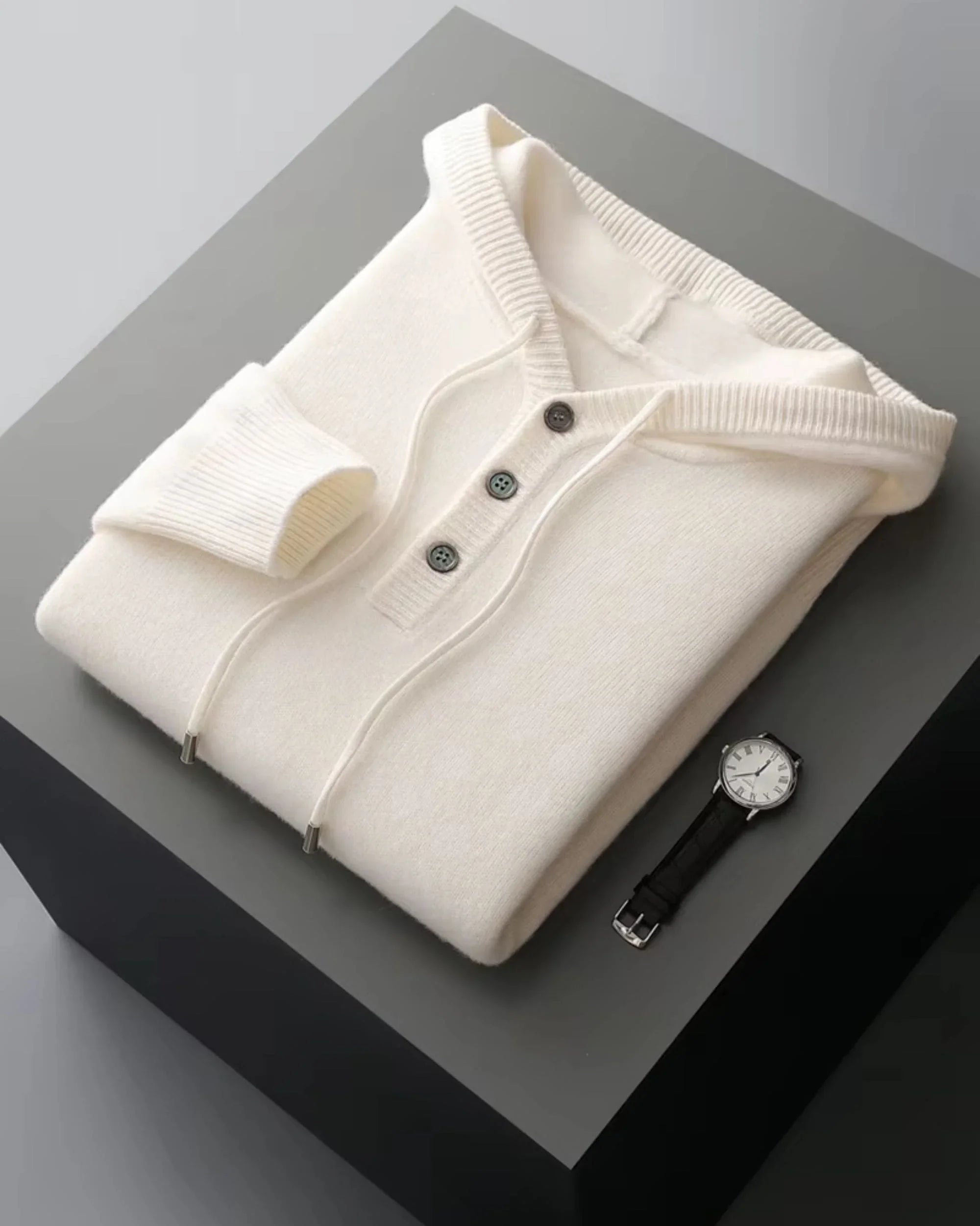 Wool-Cashmere Hooded Sweater