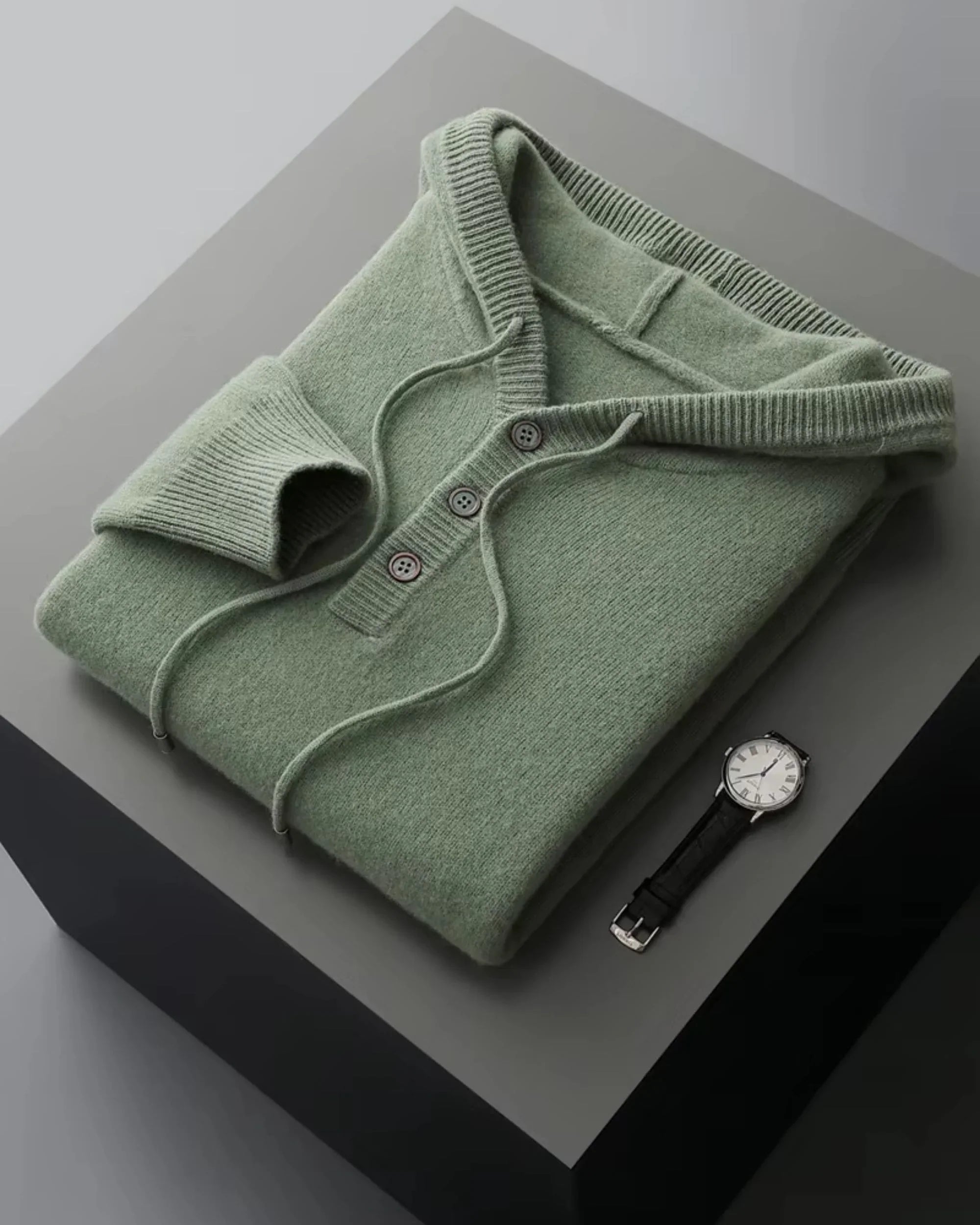 Wool-Cashmere Hooded Sweater
