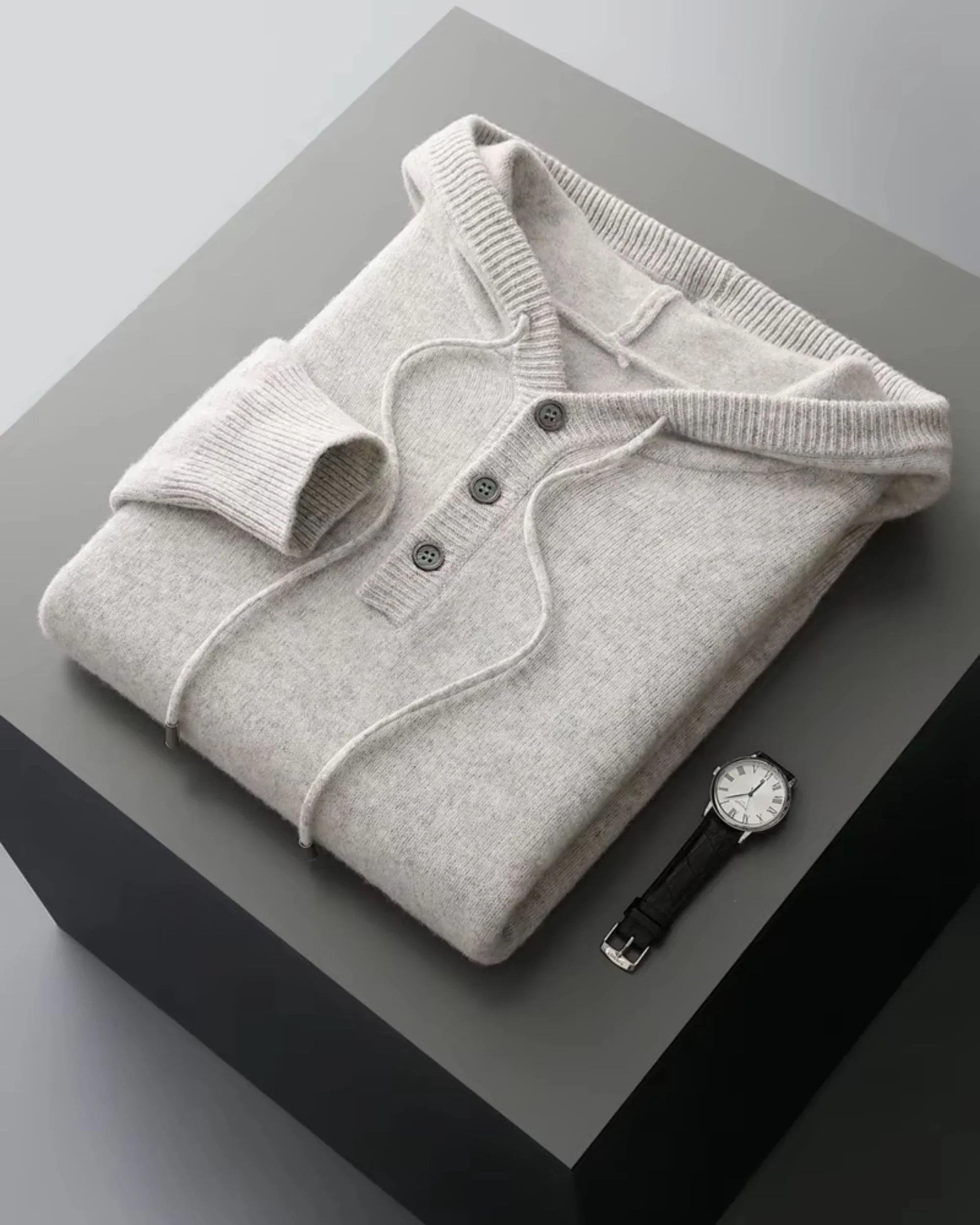 Wool-Cashmere Hooded Sweater