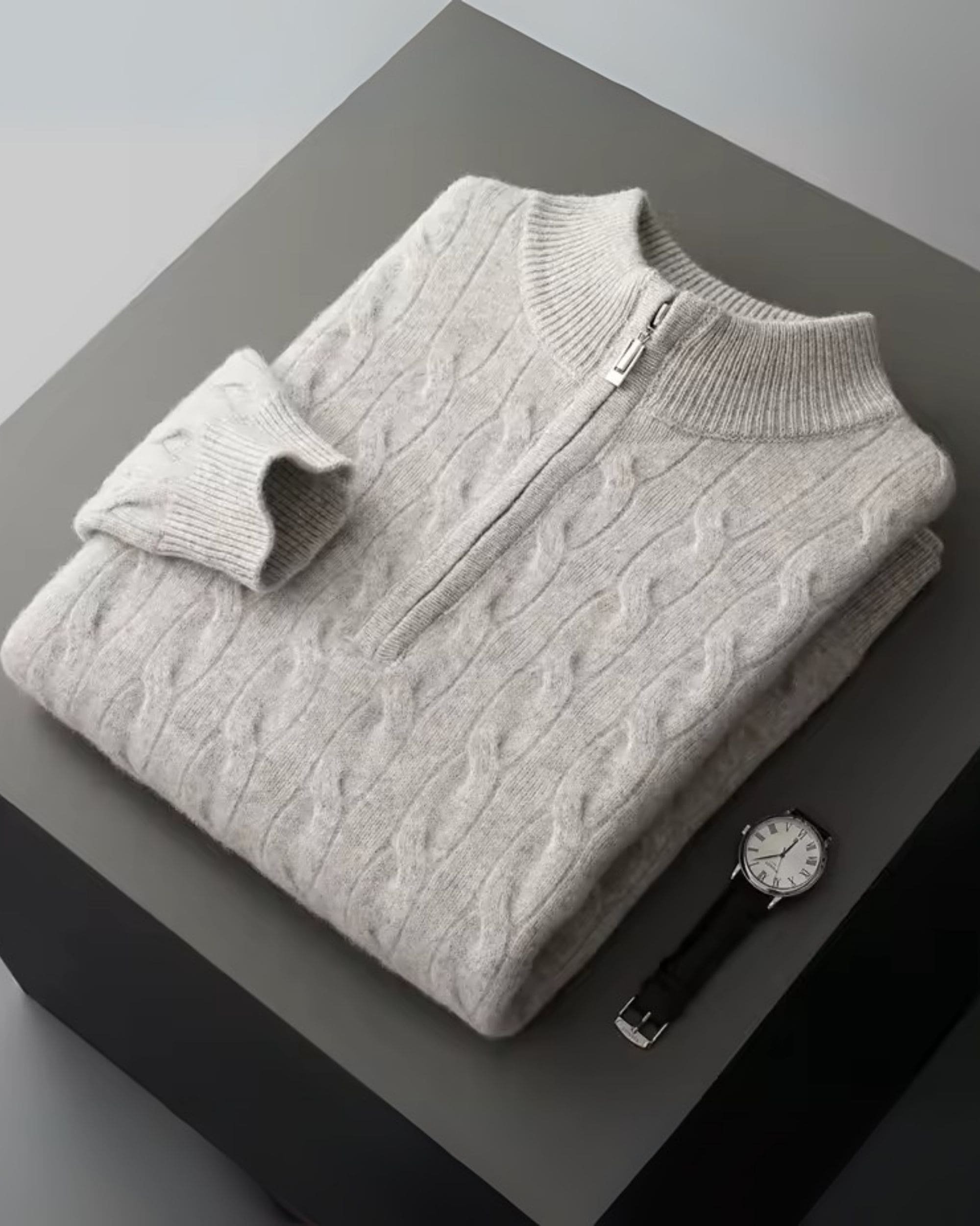 Pure Merino Wool Half-Zip Sweater