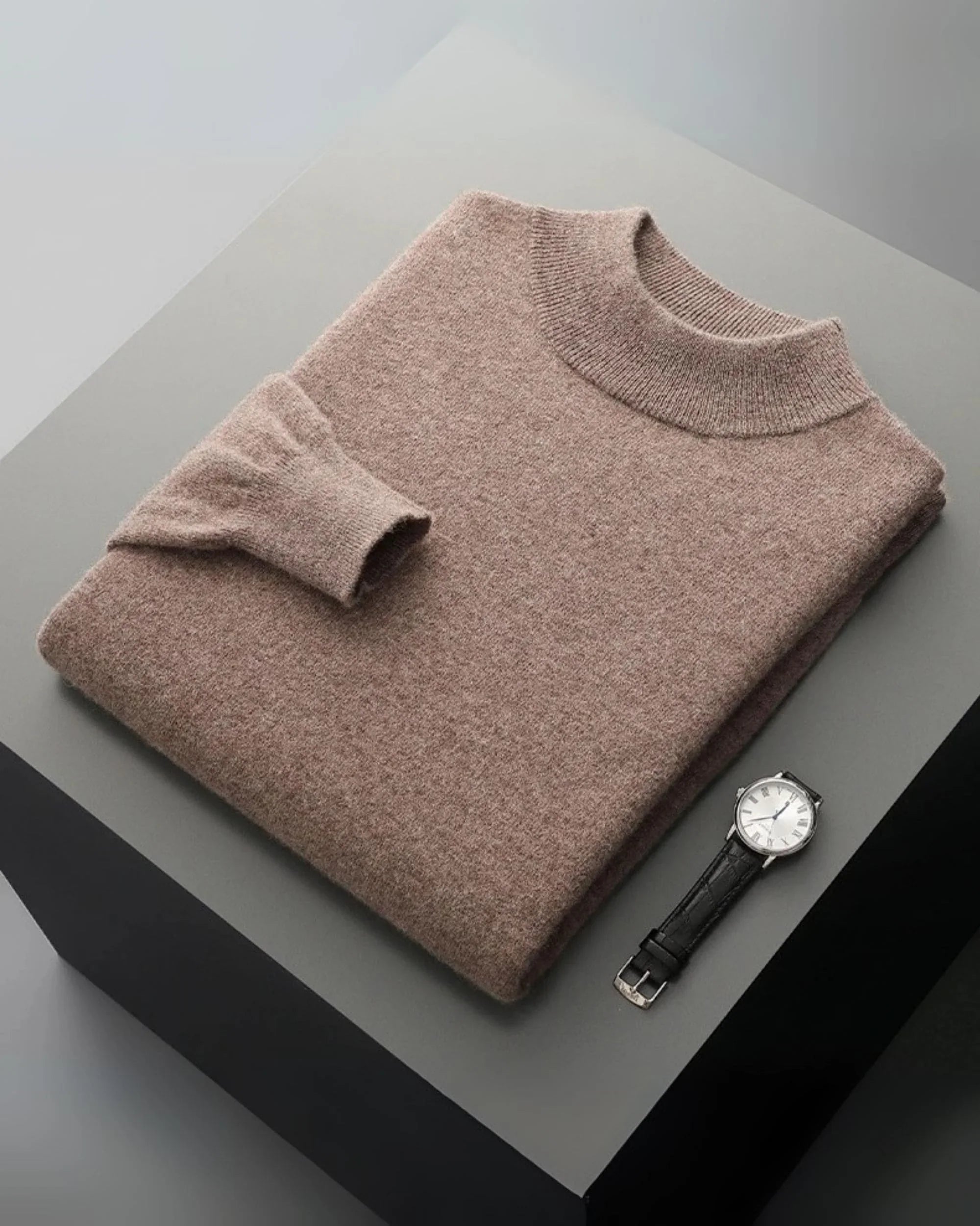 100% Merino Wool Mock Neck Jumper